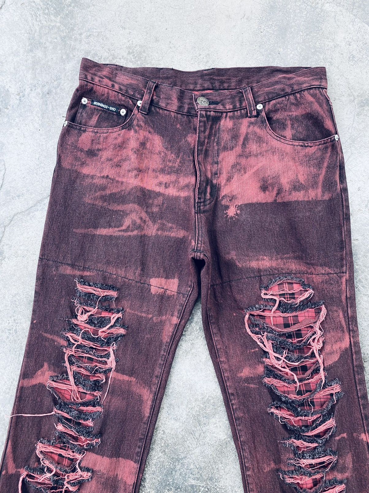 Vintage Vintage Berninis Sho Distressed Bottom Bell Denim Pants Size US 32 / EU 48 - 4 Thumbnail