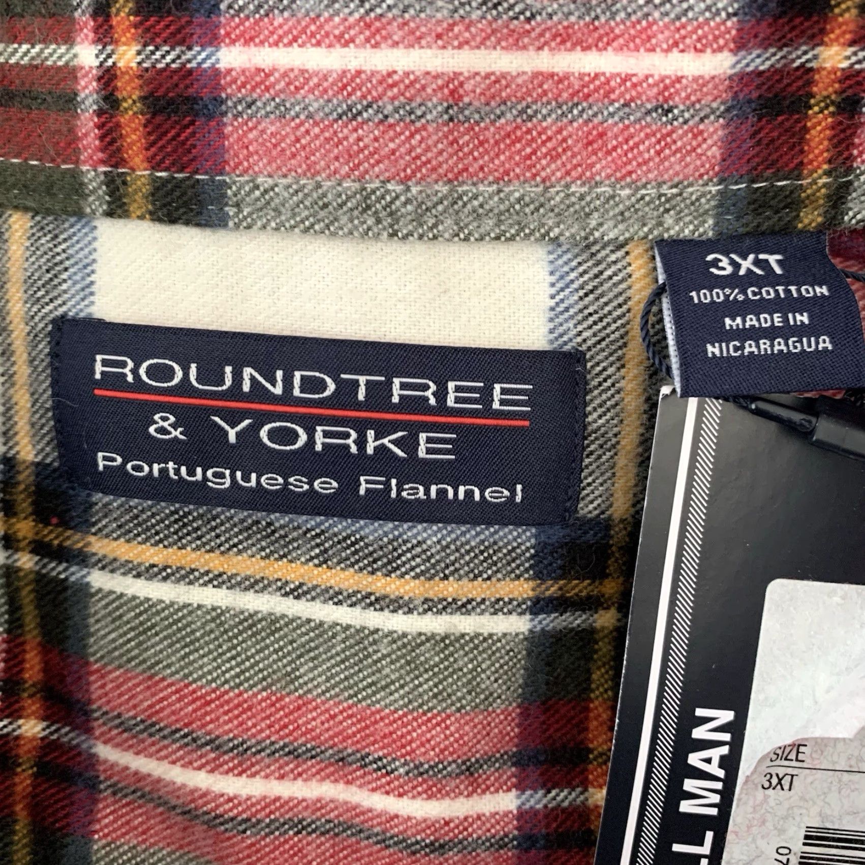 Roundtree & Yorke Roundtree & Yorke Portuguese Flannel Shirt Mens 3XLT Soft Blue Plaid Casual Button-Up 100% Cotton Size US XXL / EU 58 / 5 - 2 Thumbnail