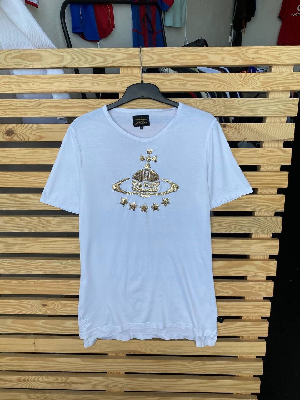 Vivienne Westwood 🔥 Vivienne Westwood Anglomania Bottle Tee Embossed ORB Shirt Size L / US 10 / IT 46 - 1 Thumbnail