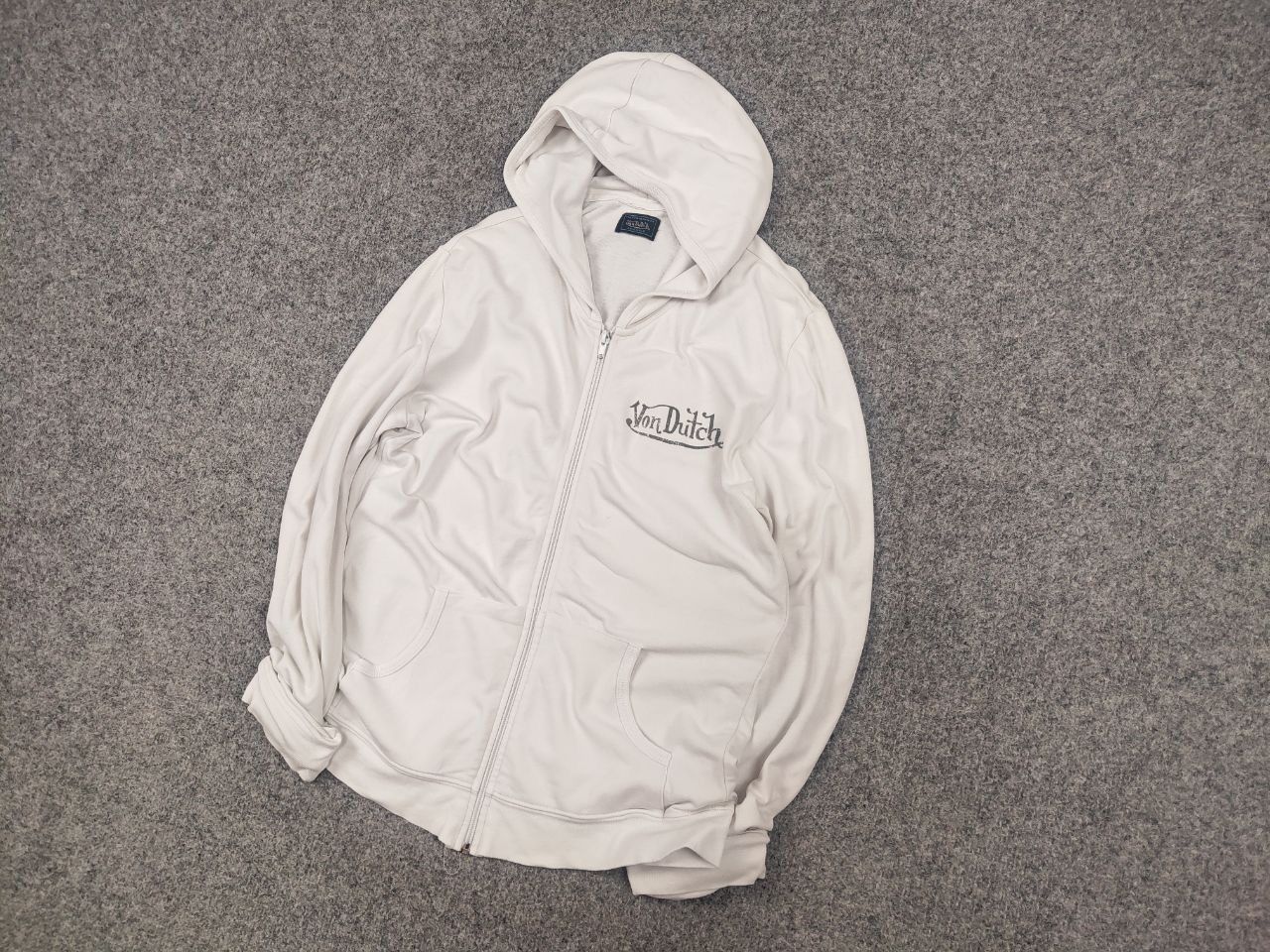 Von Dutch Vintage Von Dutch Big logo white Long sleeve Zip hoodie Size US M / EU 48-50 / 2 - 3 Thumbnail