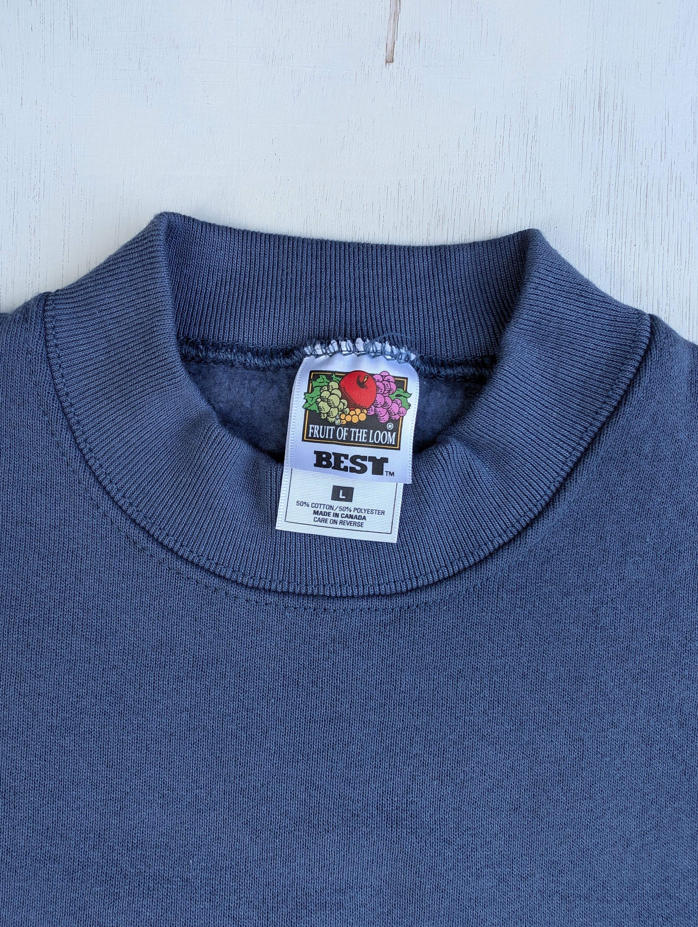Fruit Of The Loom × Vintage Vintage Fruit of the loom blank sweatshirt blue sz L Size US L / EU 52-54 / 3 - 4 Thumbnail