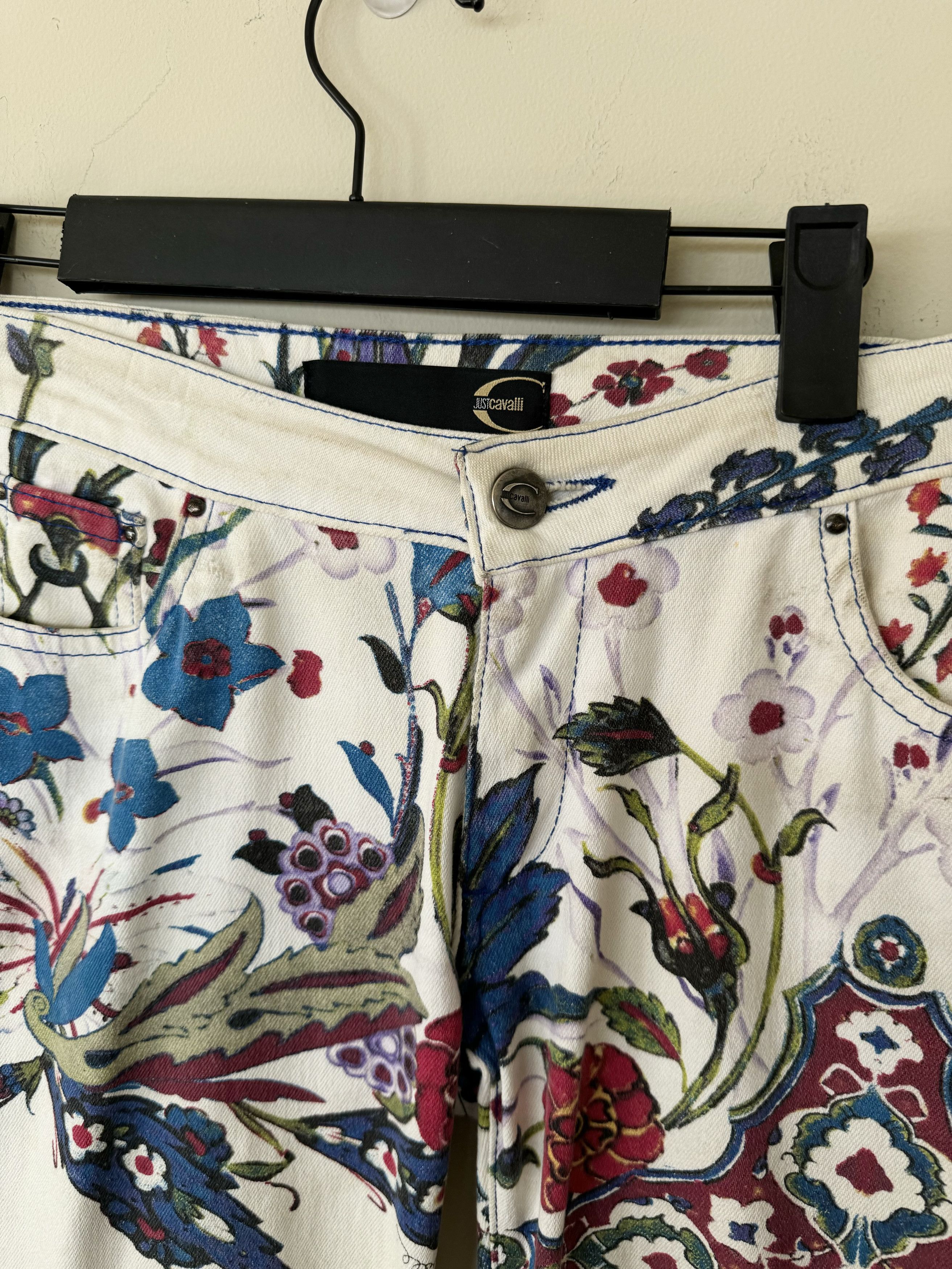 Roberto Cavalli Roberto Cavalli Floral Denim Size 24" / US 00 / IT 34 - 3 Thumbnail