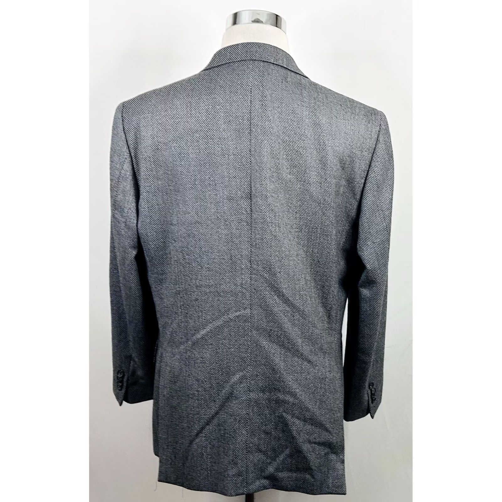 Joseph Abboud Joseph Abboud Sport Coat 42R Wool Silk Gray Knit Two-Button Lined Double-Vented Jacket Mens Regular Size US XS / EU 42 / 0 - 6 Thumbnail