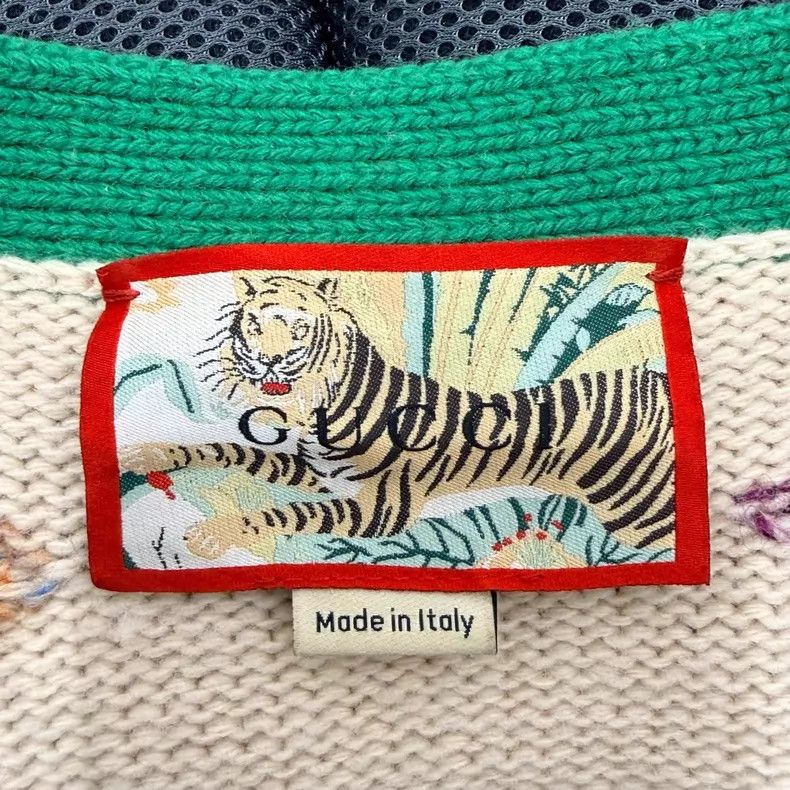 Gucci Gucci Wool tiger head embroidery full print sweater cardig Size M / US 6-8 / IT 42-44 - 2 Thumbnail