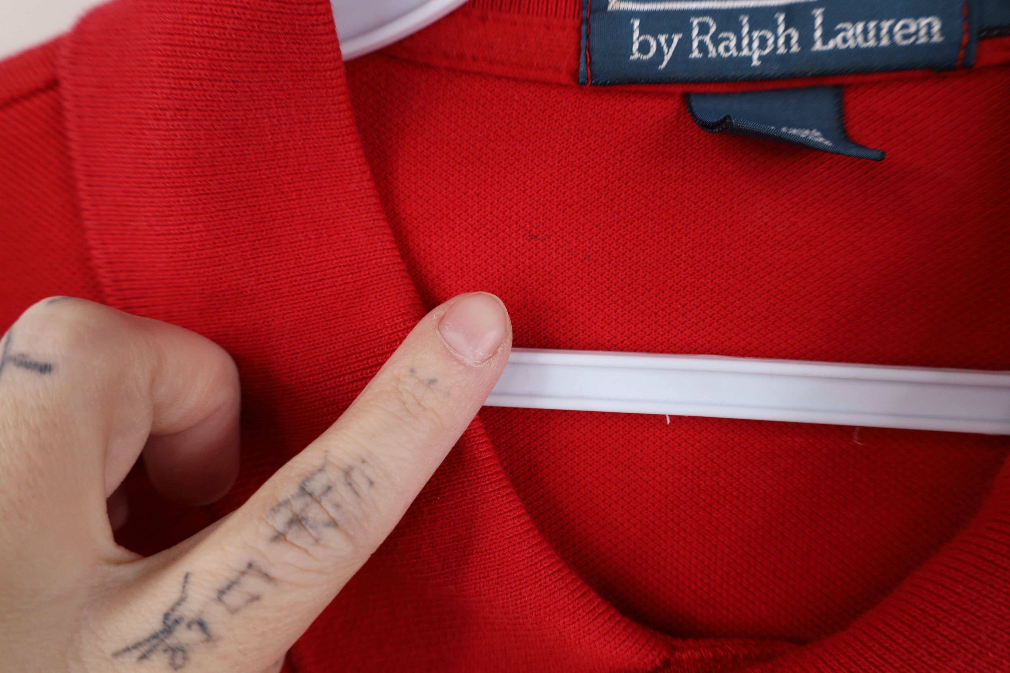 Ralph Lauren Vintage 90s Ralph Lauren Cotton Rugby Long Sleeve Polo Red Size US XL / EU 56 / 4 - 8 Thumbnail