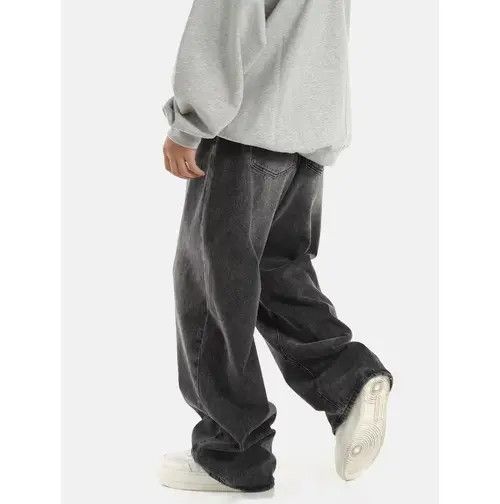 VIBE Vintage washed distressed loose straight jeans Size US 30 / EU 46 - 2 Thumbnail