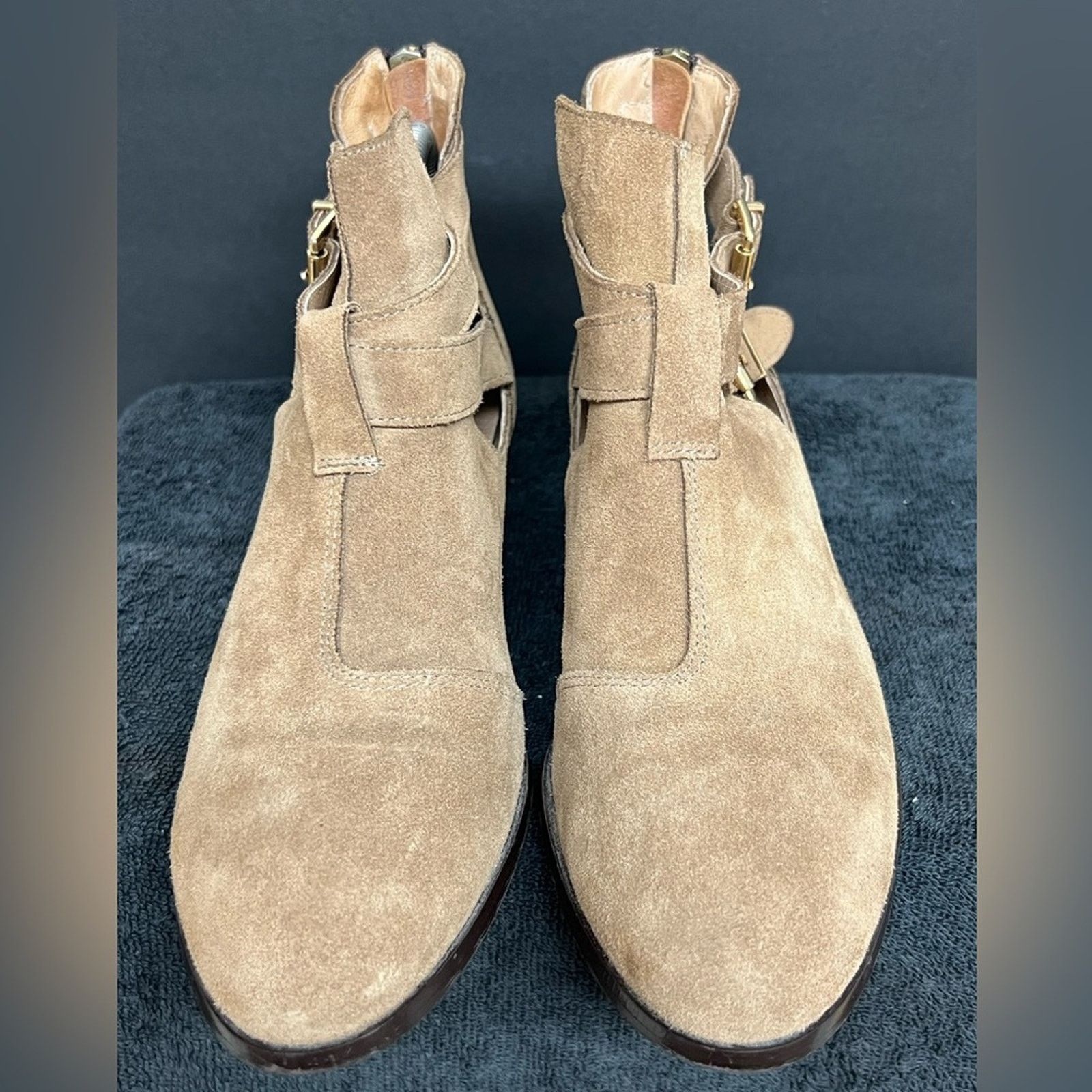 Russell & Bromley Womens Tan Suede RUSSELL & BROMLEY Ankle Boots Shoes US 9.5 Size US 9.5 / IT 39.5 - 4 Thumbnail