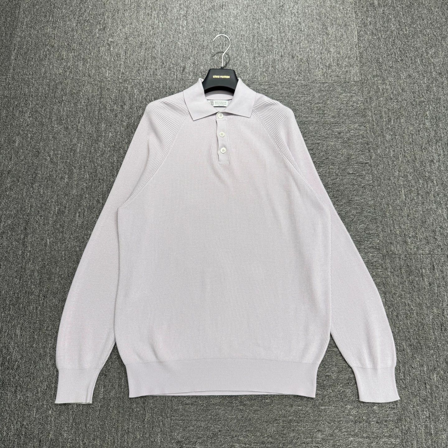 Brunello Cucinelli BRUNELLO CUCINELLI Lilac Knit Long Sleeve 52 Size US L / EU 52-54 / 3 - 1 Thumbnail
