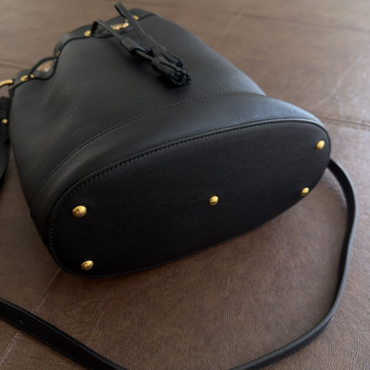 Gucci Bamboo Handle Leather Bucket Shoulder Bag Size ONE SIZE - 7 Thumbnail