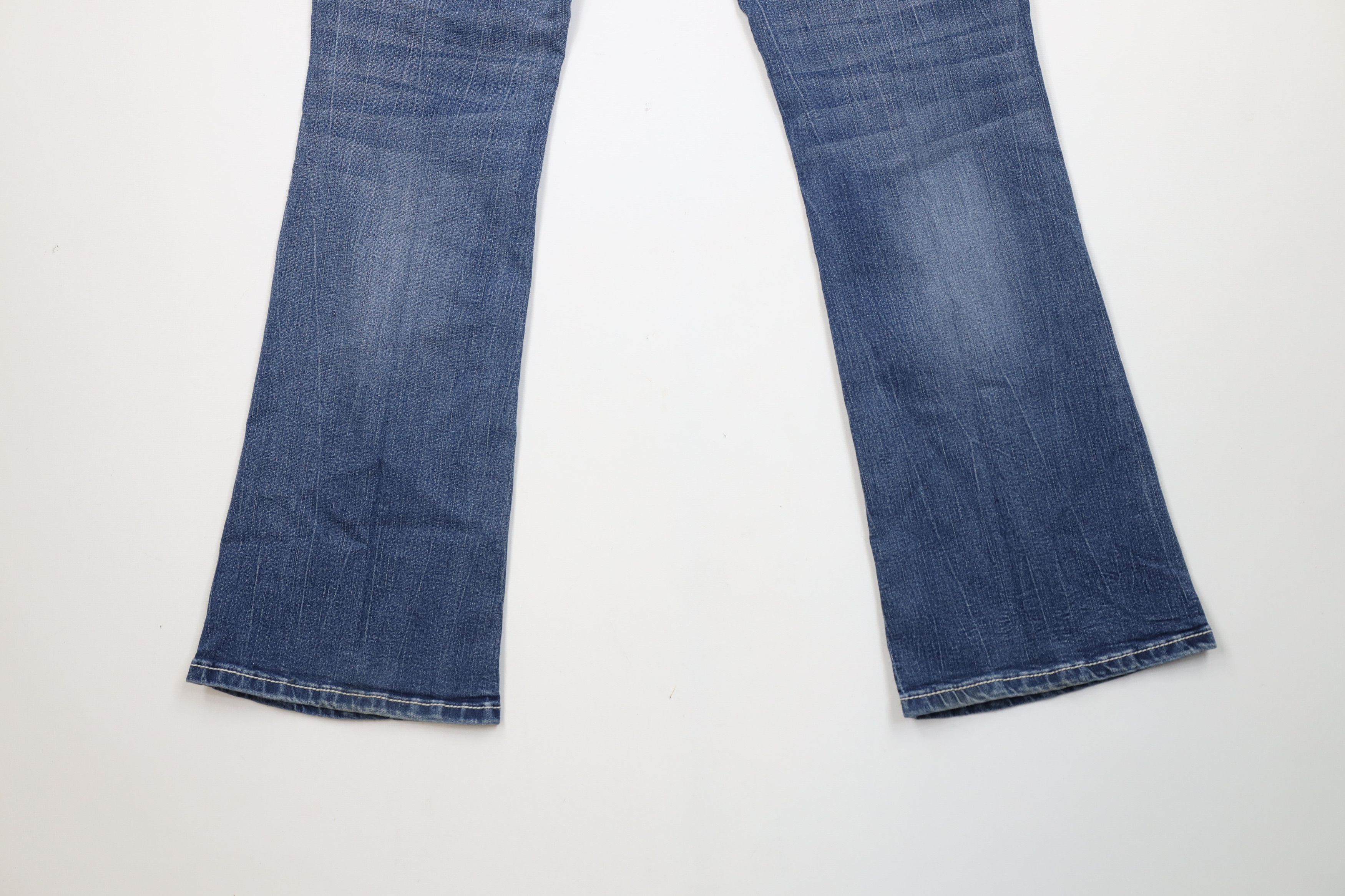 Vintage Vintage 90s Y2K Babydoll Sequin Heart Cross Flared Jeans Size 28" / US 6 / IT 42 - 13 Thumbnail