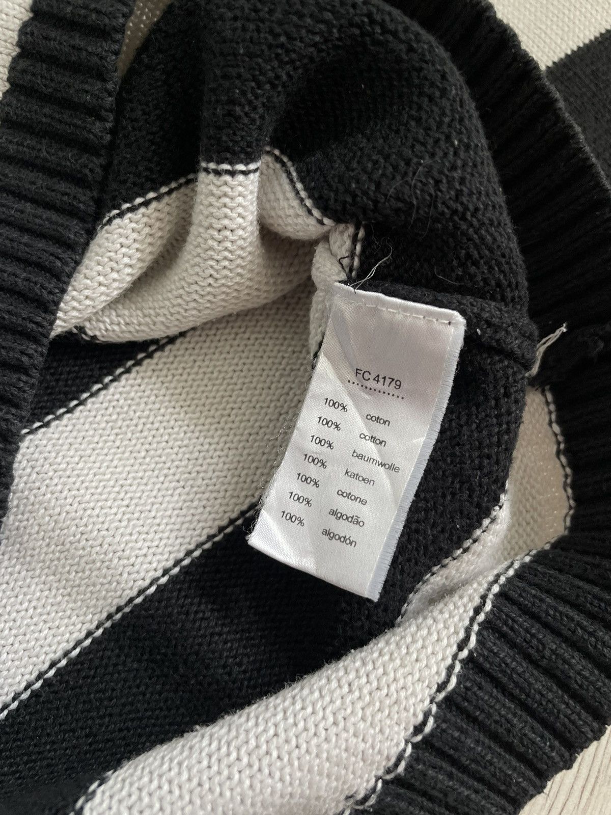 Lacoste Vintage Y2k Lacoste Striped Black/White Knitwear longsleeve Size S / US 4 / IT 40 - 5 Thumbnail