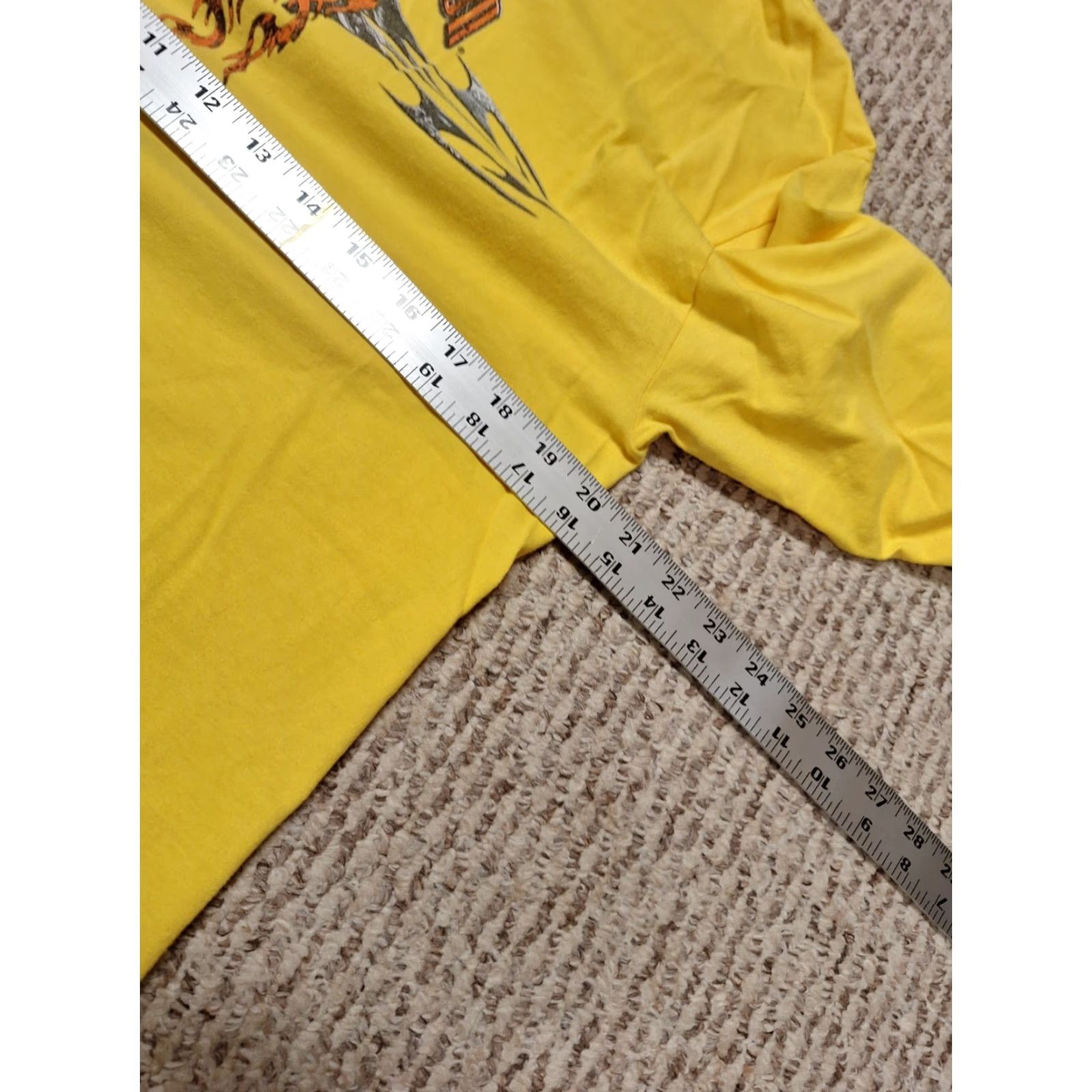 Harley Davidson VINTAGE Harley-Davidson Logo Yellow Flame Fire Longsleeve Shirt M Mens 90s Biker Punk Grunge Fire Double-Sided Logo Size US M / EU 48-50 / 2 - 7 Thumbnail