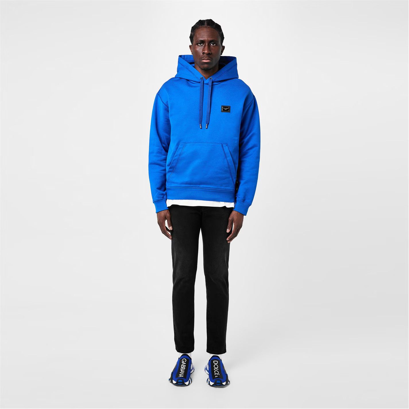 Dolce & Gabbana o1g2r1mq0426 Cotton Plate Hoodie in Blue Size US XXL / EU 58 / 5 - 4 Thumbnail