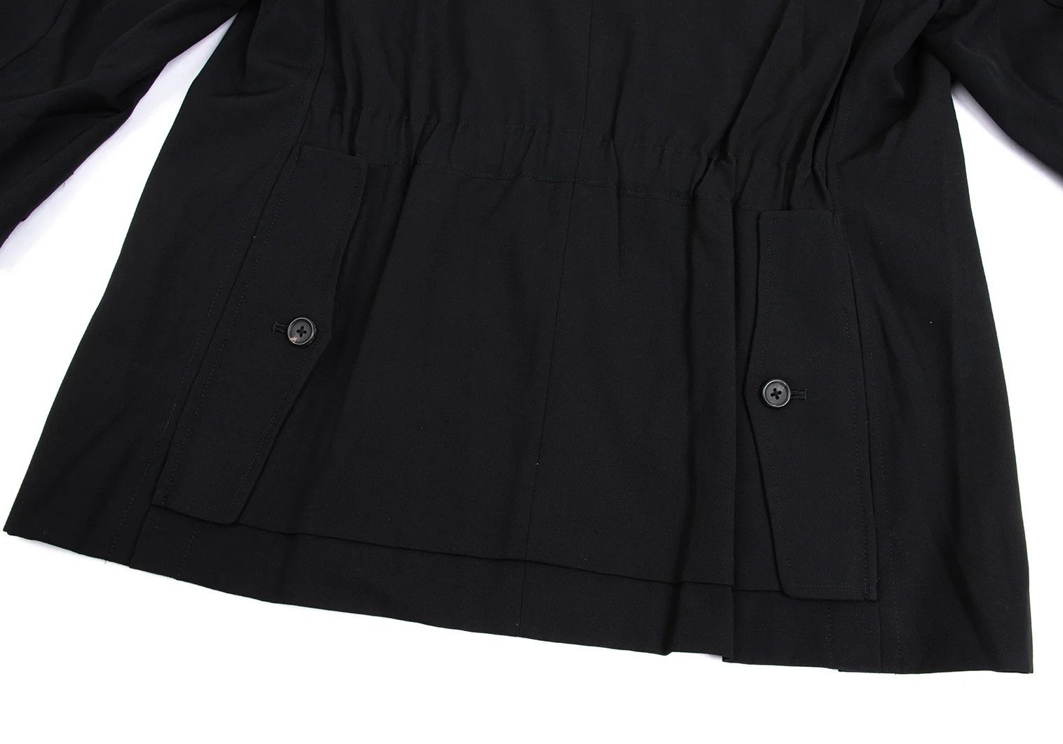 Yohji Yamamoto Yohji Yamamoto Wool Gabardine Jacket Black M Size US M / EU 48-50 / 2 - 13 Thumbnail