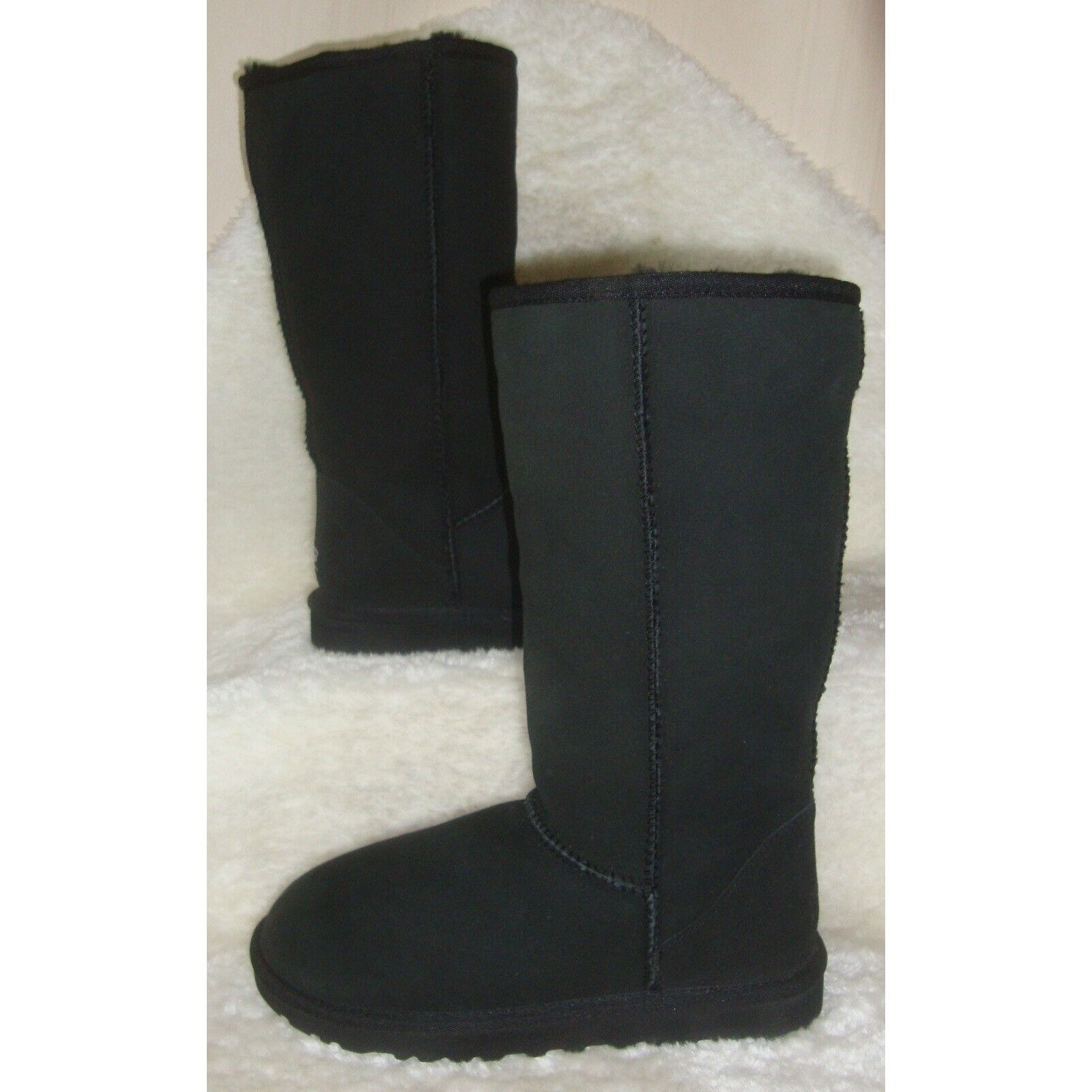 Ugg UGG Australia Classic Tall Black Suede Fur Boots Women Size Size US 6 / IT 36 - 1 Thumbnail