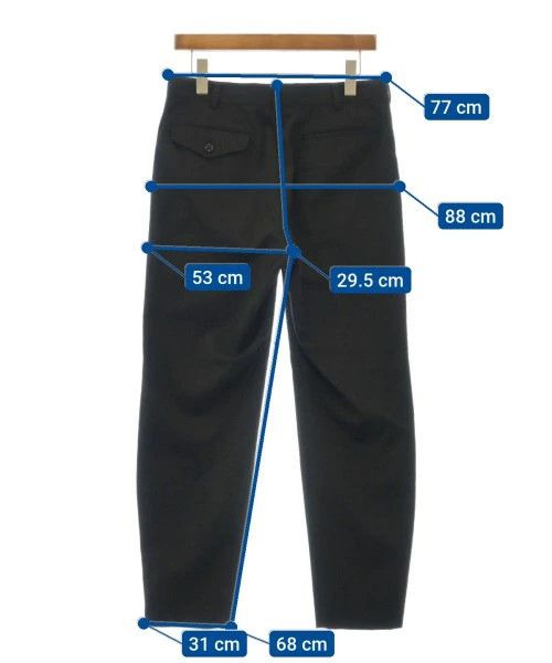 Comme des Garcons Homme Deux Casual Pants Slacks Zipper Polyester Patch Pattern Black Size US 30 / EU 46 - 3 Thumbnail