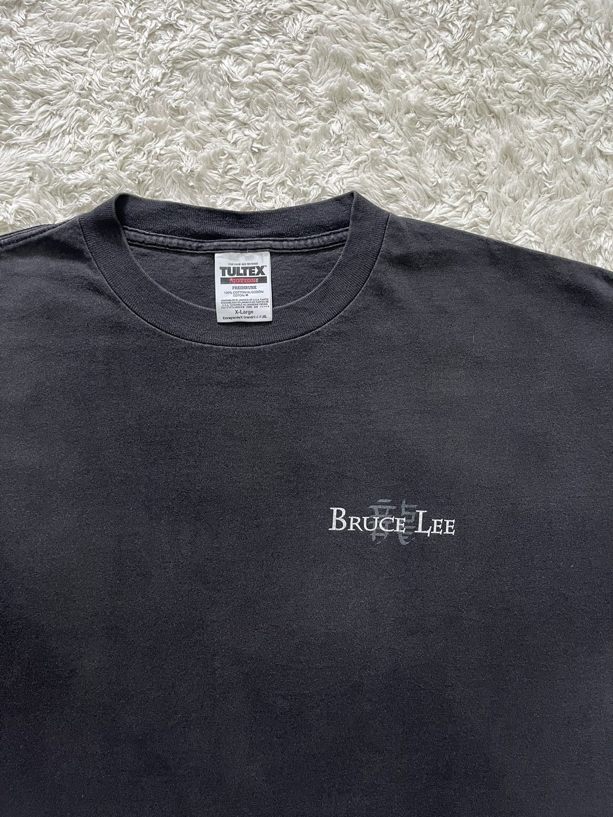 Vintage vintage 1990's bruce lee "black faded" t-shirt Size US XL / EU 56 / 4 - 7 Thumbnail