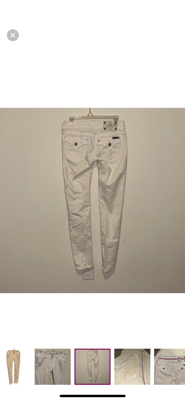 Miss Me Miss me white skinny jeans size 28 Size 28" / US 6 / IT 42 - 2 Thumbnail