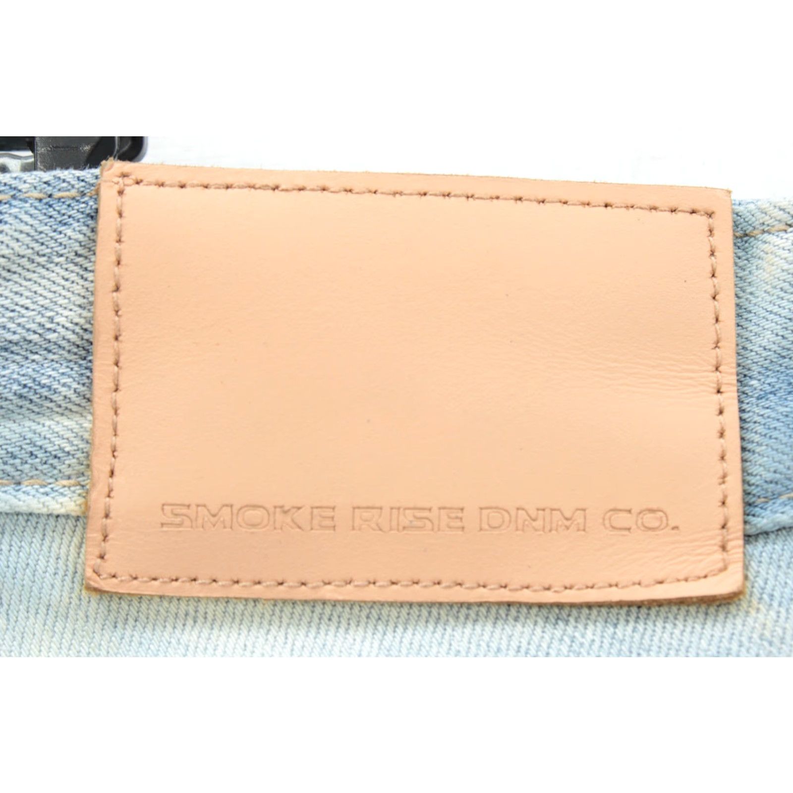 Vintage VINTAGE Smoke Rise Jeans Mens 38X32 5-Pocket Denim Distressed Graphic Streetwear Urban 90s Punk Hip Hop Skull Band City Logo Patches Fringes Size US 38 / EU 54 - 5 Thumbnail