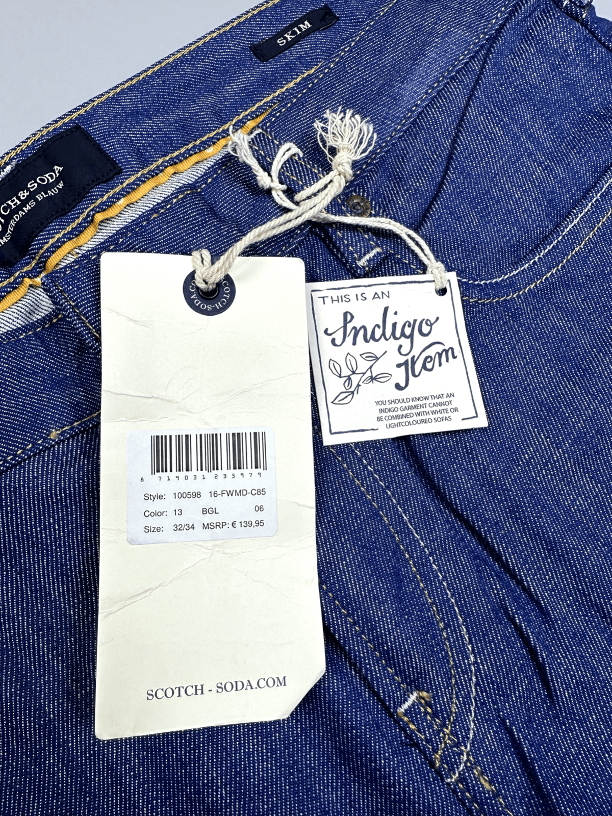 Scotch & Soda Skinny Fit Light Blue Scotc&Soda 32x34 Medium Size US 32 / EU 48 - 4 Thumbnail