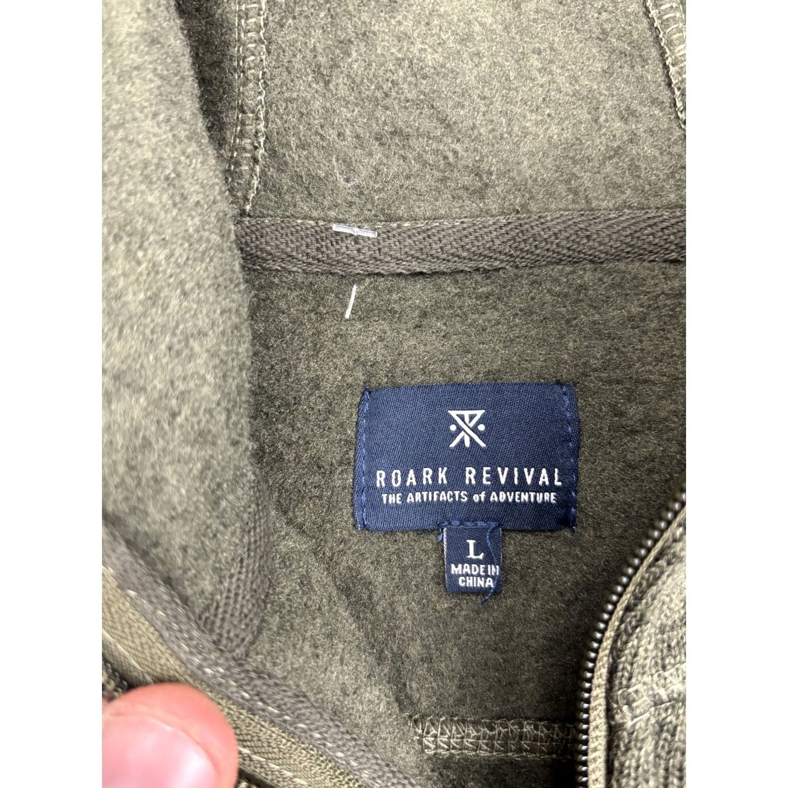 Vintage Roark Revival Jacket Mens L Green Hooded Fleece Full Zip Outdoor Hiking Size US L / EU 52-54 / 3 - 2 Thumbnail