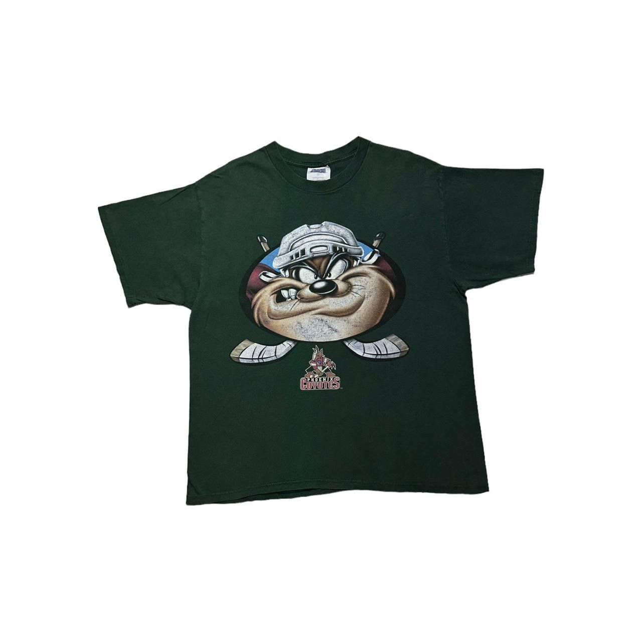 NHL × Vintage × Warner Bros Vintage Phoenix Coyotes Taz Helmet T-Shirt Size US XL / EU 56 / 4 - 1 Thumbnail
