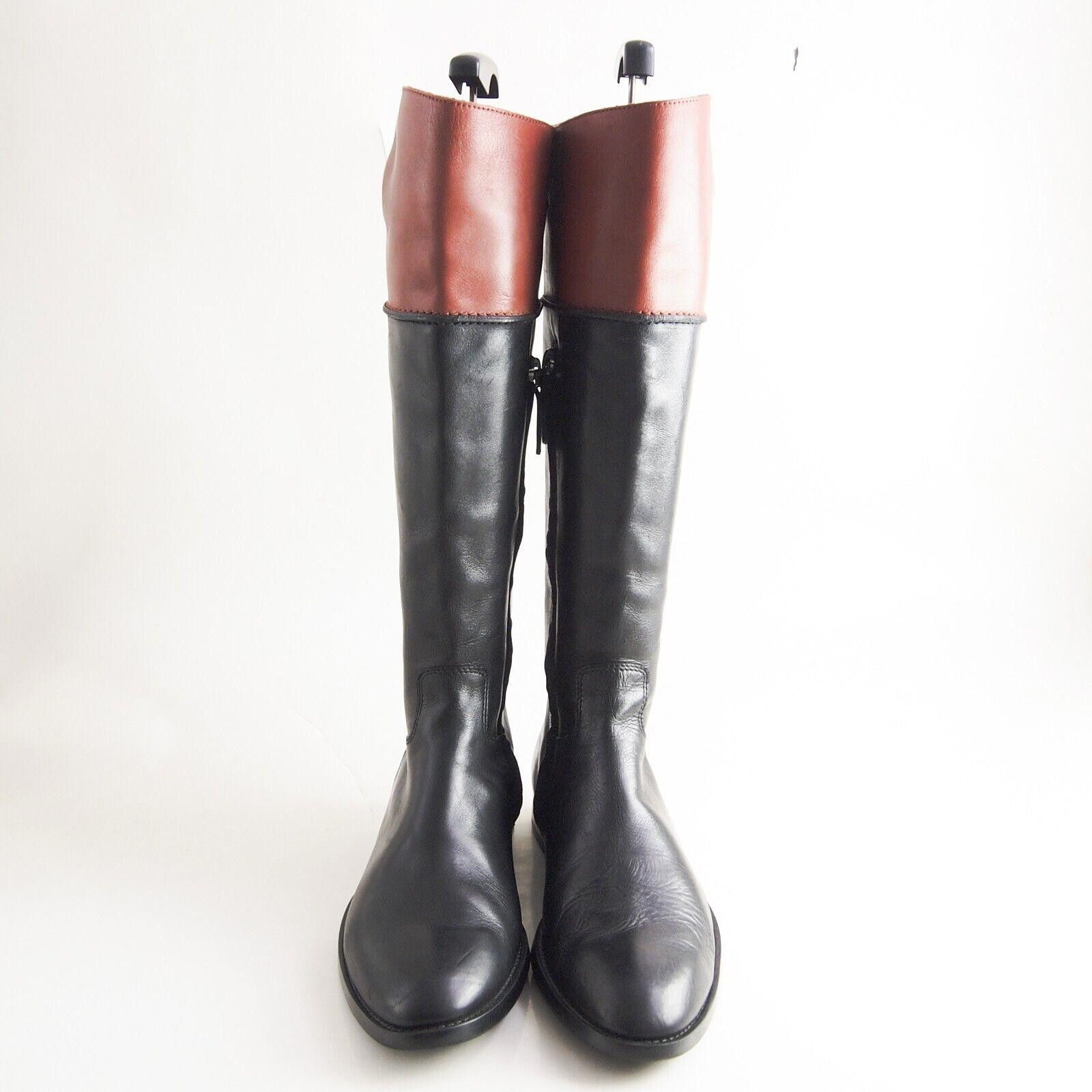 Tod's TOD's Riding Boots Black Orange Leather US 10 EU 40 Size US 10 / IT 40 - 3 Thumbnail