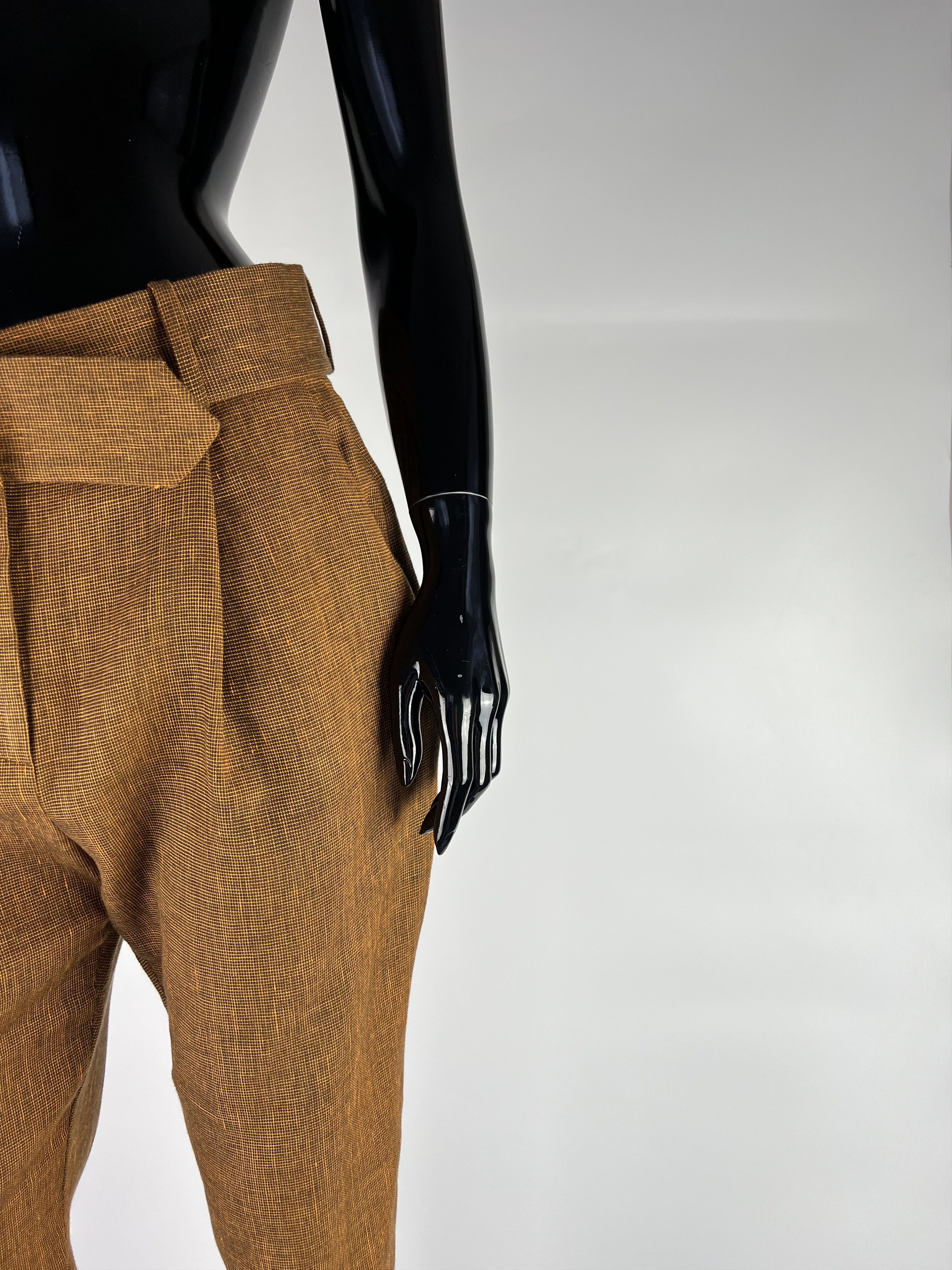 Other Uterque Linen Cotton Belted Pants Size 28/M Size 28" / US 6 / IT 42 - 7 Thumbnail