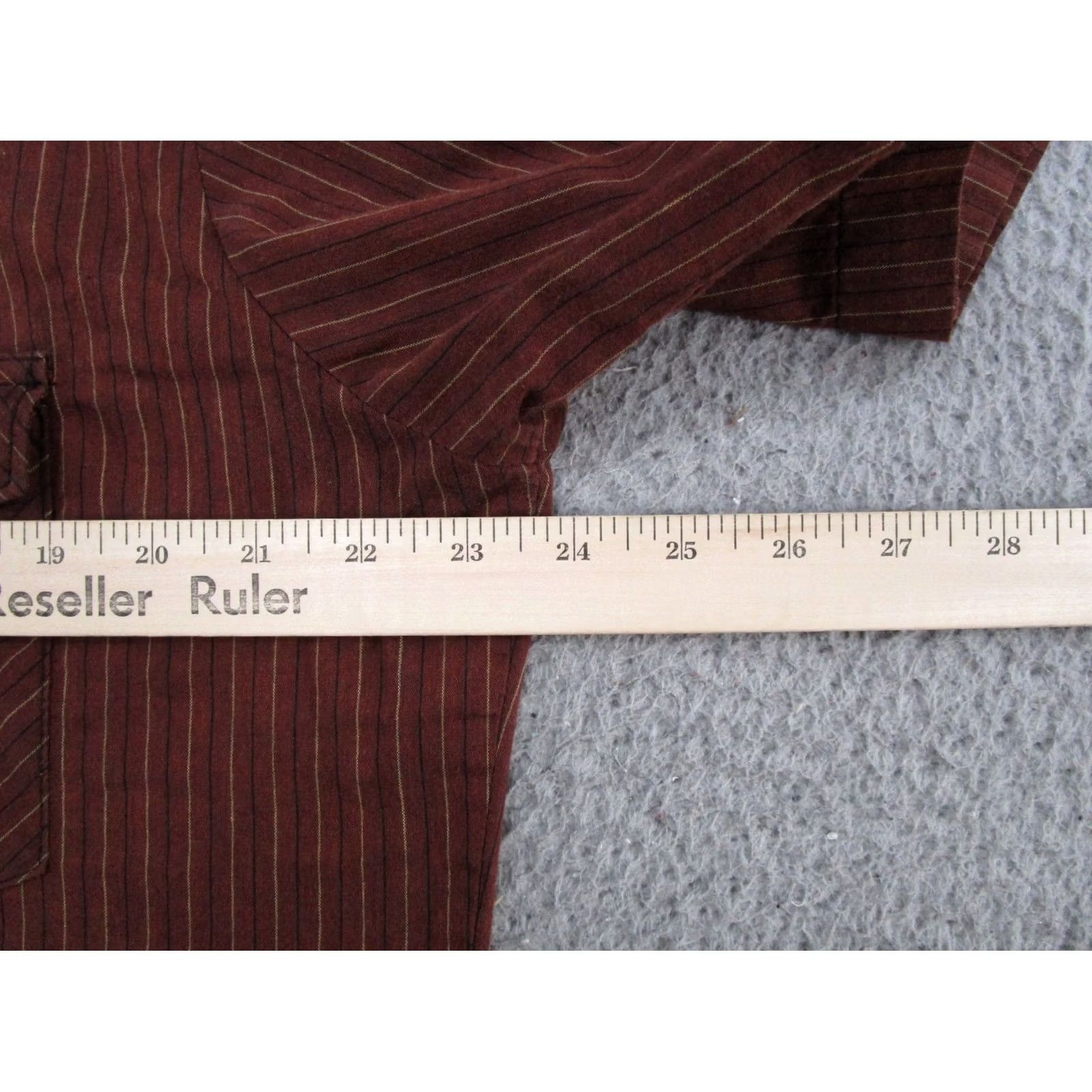 Wrangler Wrangler Western Shirt Mens Striped Short Sleeve Snap Up Cowboy Rodeo Rockabilly Shirt Mens Brown Cotton Size US M / EU 48-50 / 2 - 4 Thumbnail