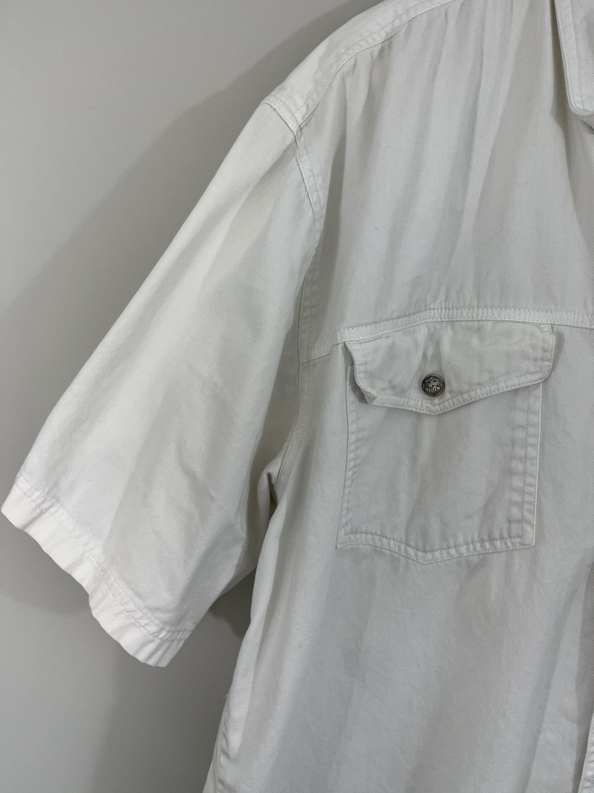 Vintage Harley Davidson Snap Down Distressed Moto Shirt Size US XL / EU 56 / 4 - 7 Thumbnail