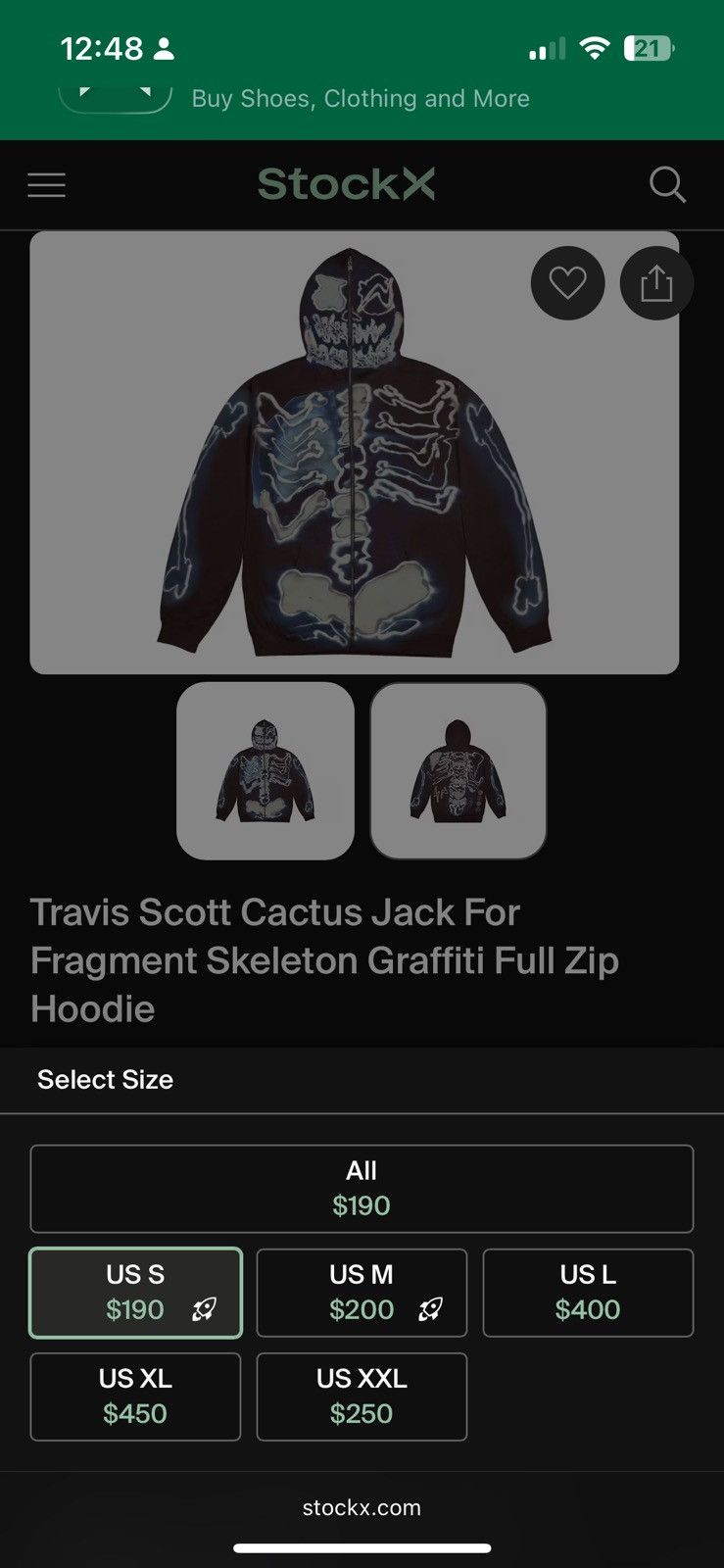 Travis Scott Cactus jack Fragment zip up hoodie Size US XL / EU 56 / 4 - 6 Thumbnail