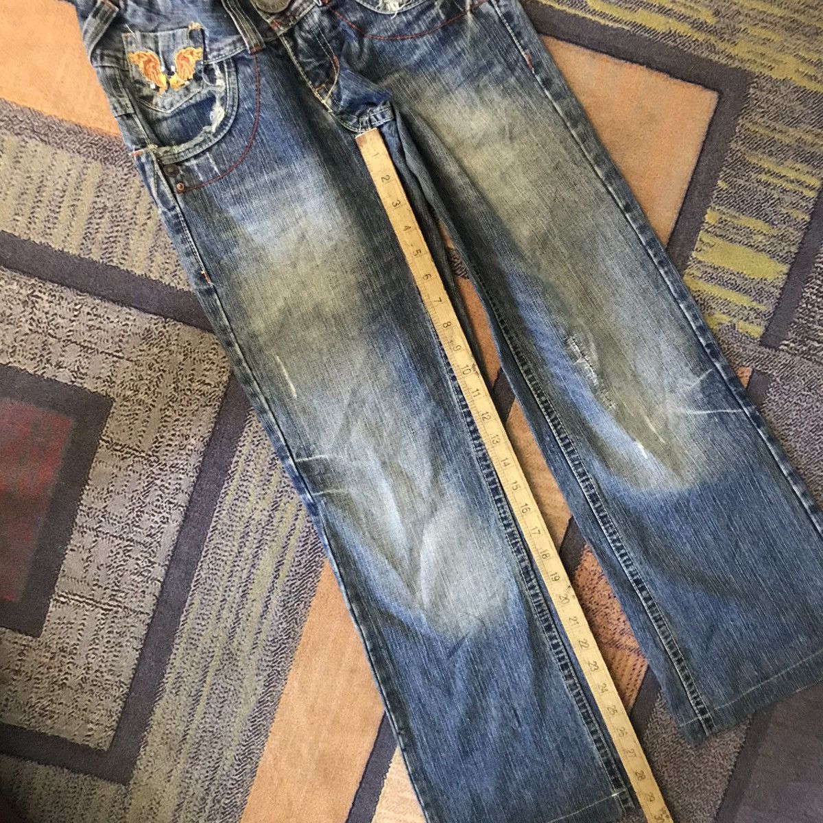 Stitch's Jeans Betty blue love embroidered art flower jeans Size 28" / US 6 / IT 42 - 6 Thumbnail