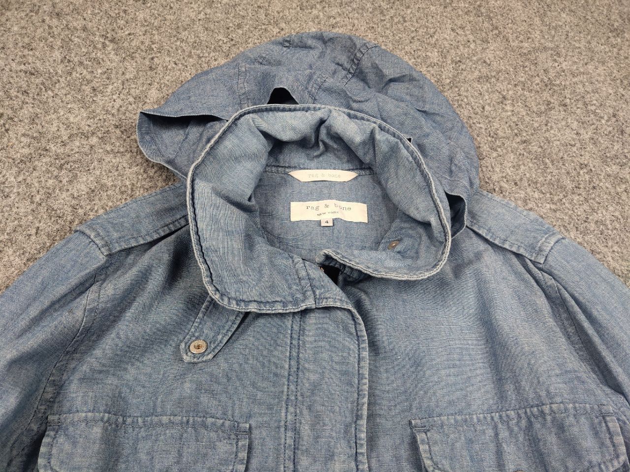 Rag & Bone Rag & Bone USA Design Canvas Light Pocket Military Jacket Size L / US 10 / IT 46 - 8 Thumbnail