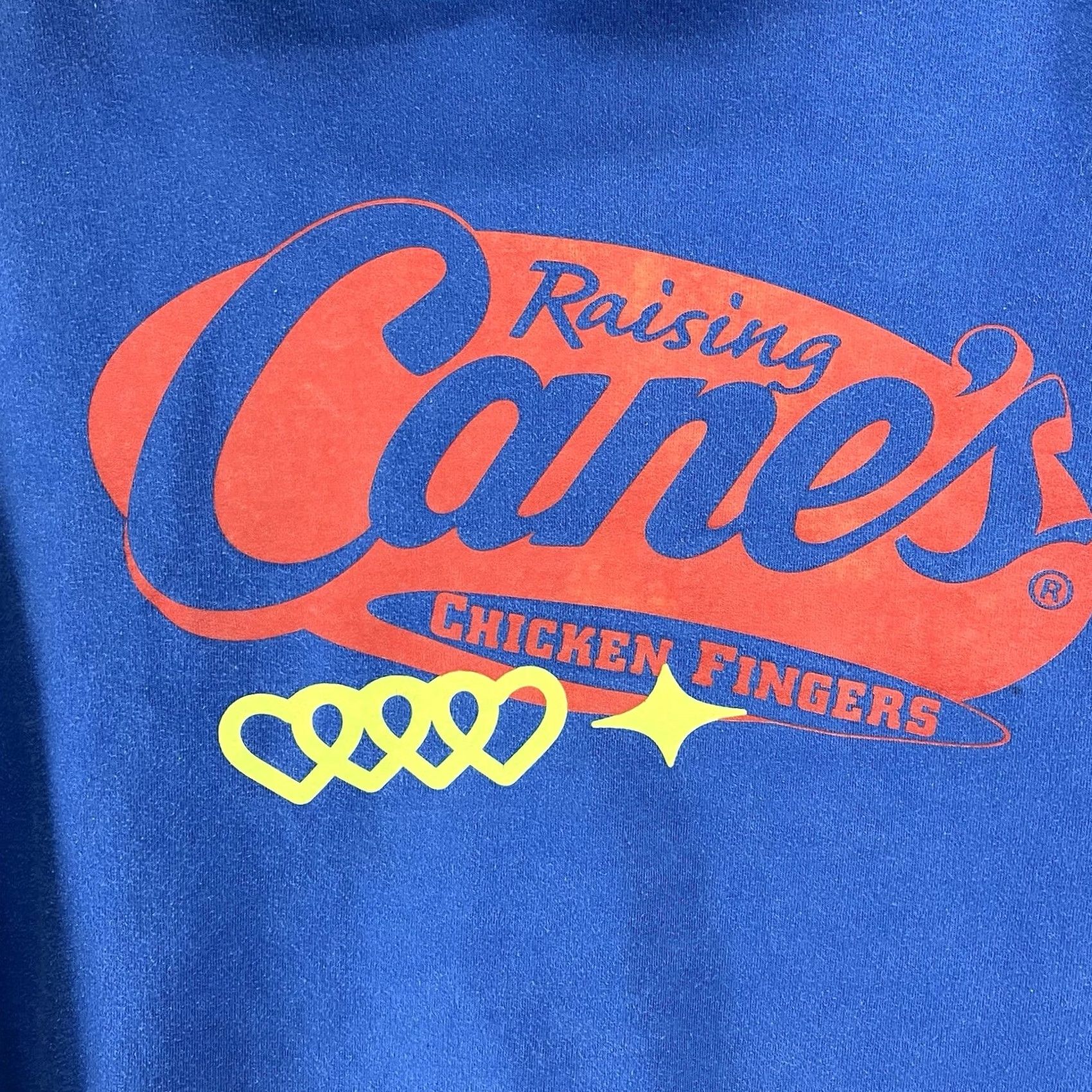 Vintage Raising Canes Mens Hoodie Sweatshirt 2XL Lounge Streetwear Blue Graphic Print Long Sleeve Pullover Funny Size US XXL / EU 58 / 5 - 4 Thumbnail