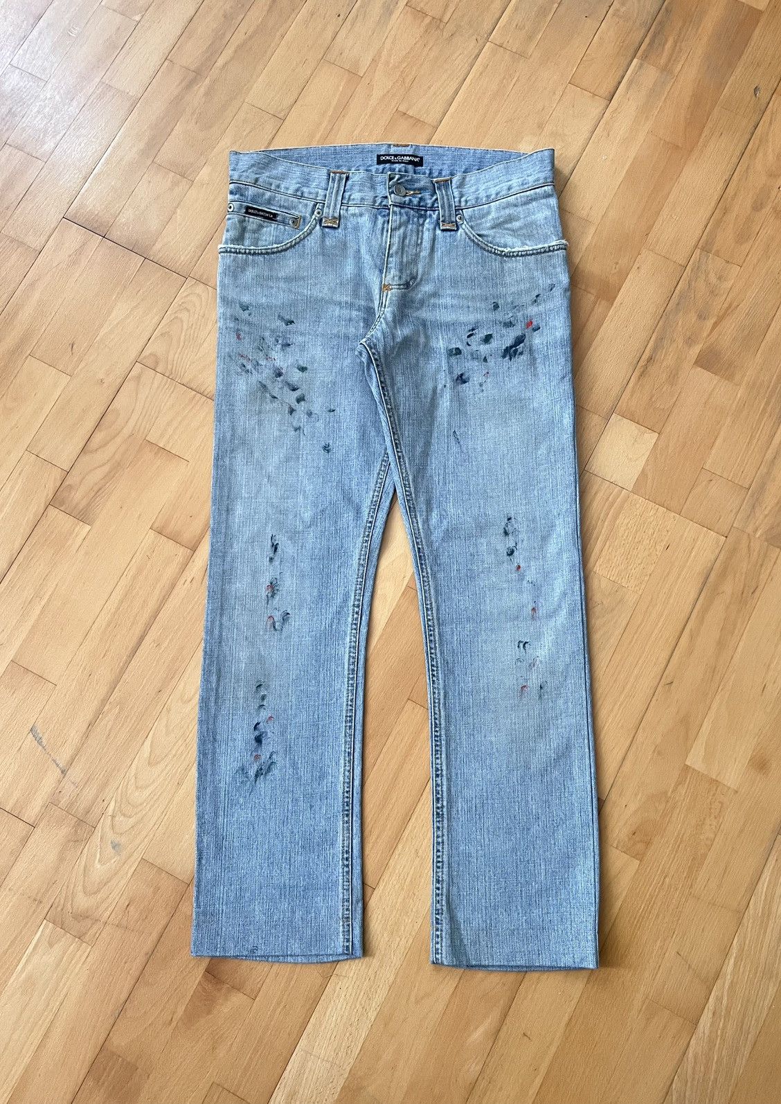 Dolce & Gabbana Dolce & Gabbana painted jeans from 2004 Size US 31 - 1 Thumbnail