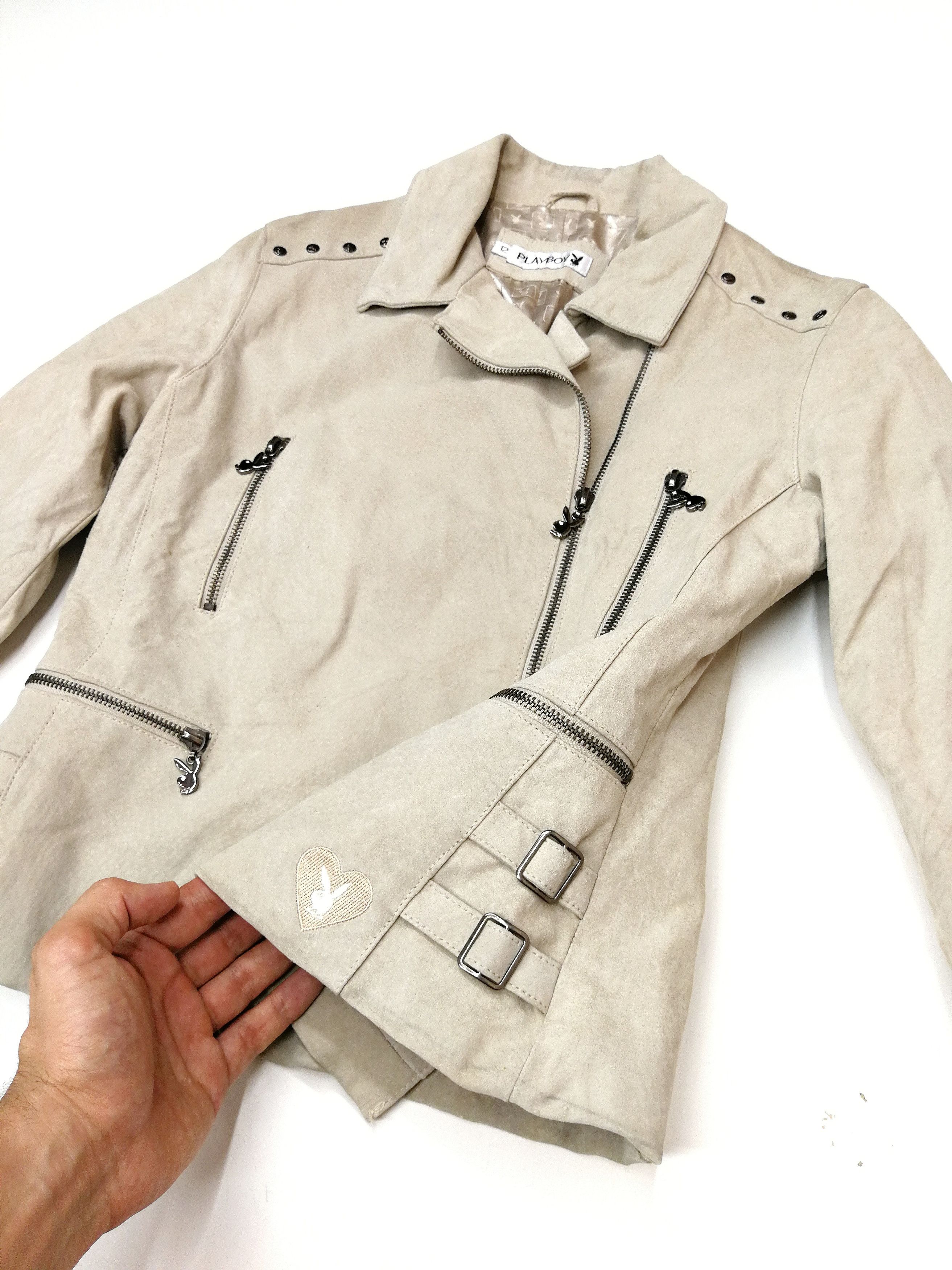 Playboy × Vintage Vintage Playboy Leather Jacket Biker Style Size M / US 6-8 / IT 42-44 - 10 Thumbnail