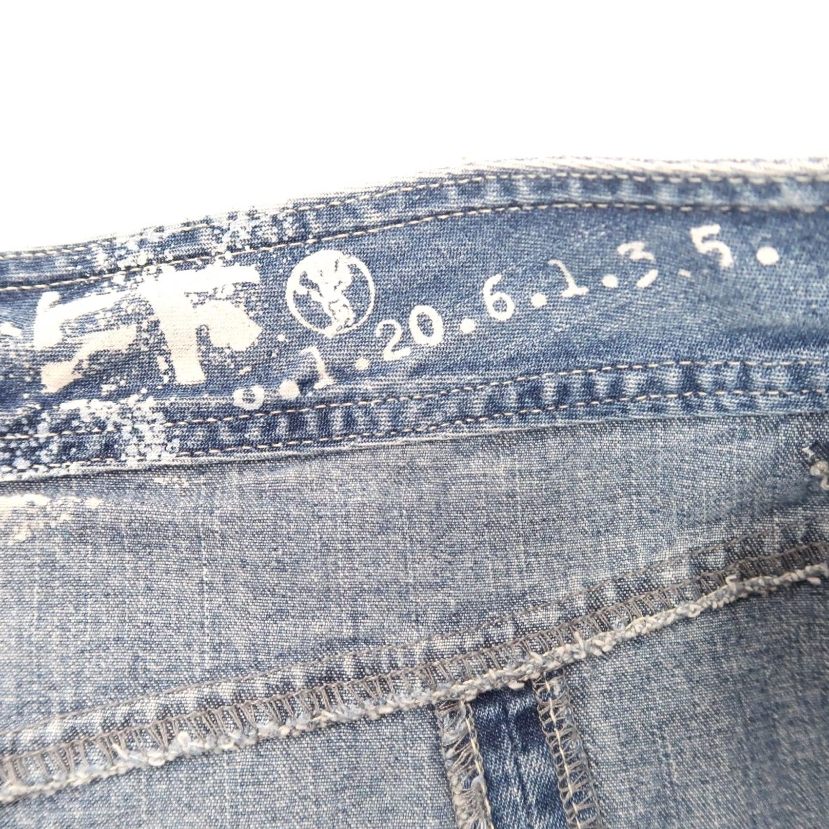 FatFace VINTAGE Fat Face Blue Denim Panel A-Line Mini Skirt XL Regular Women Cotton Denim Short Skirt Fall Spring Summer Womens Size 40" / US 18 - 4 Thumbnail