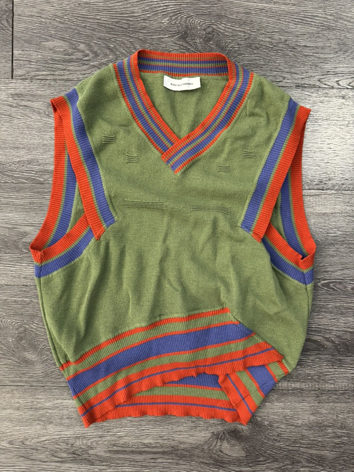 Kiko Kostadinov Dorset Green vest sweater | Grailed