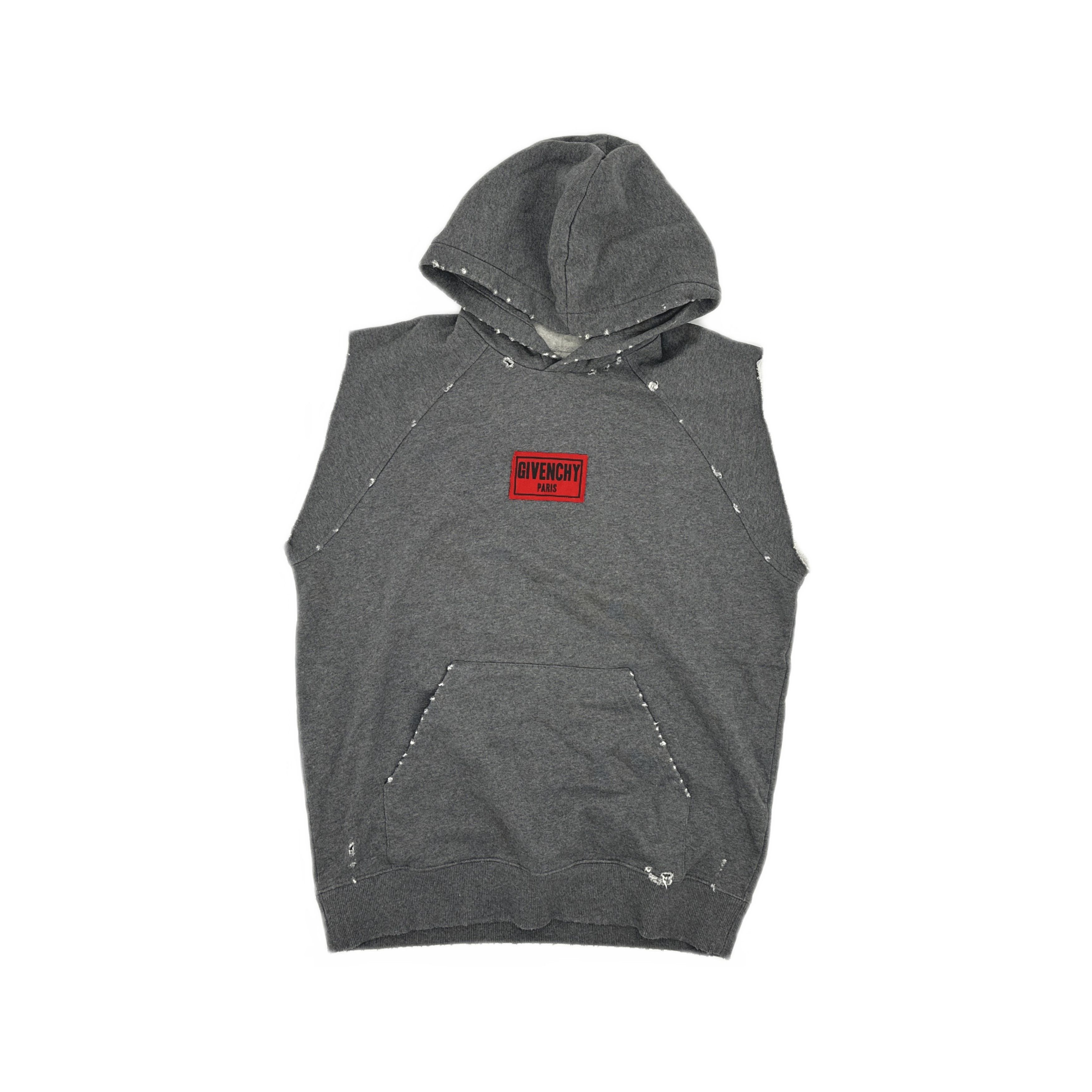 Givenchy Givenchy Distressed Sleeveless Hoodie Size S Size US S / EU 44-46 / 1 - 1 Thumbnail
