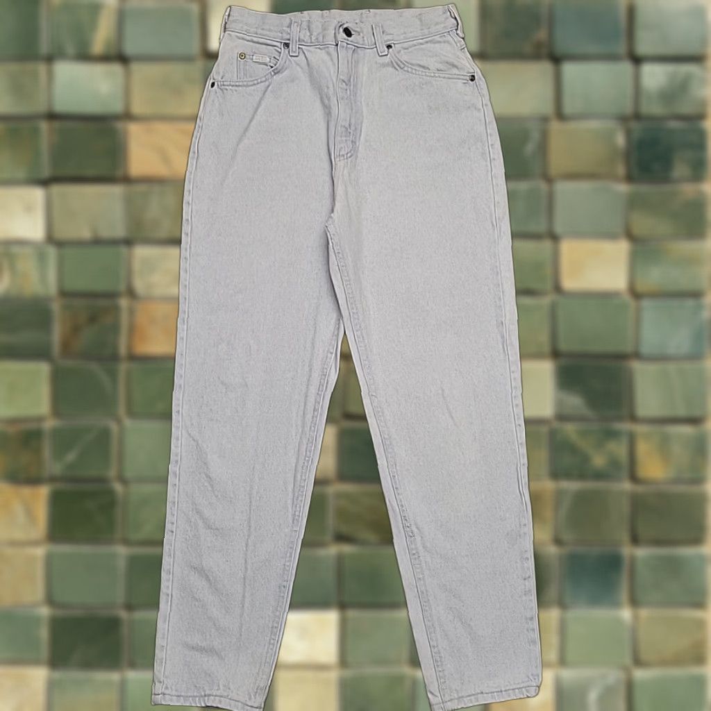 Lee VINTAGE Lee Jeans Womens 12 Medium 30x30 Blue Lightwash Denim High Rise Made in USA Casual Retro 90s Womens Jeans Size 34" / US 12 / IT 48 - 1 Thumbnail