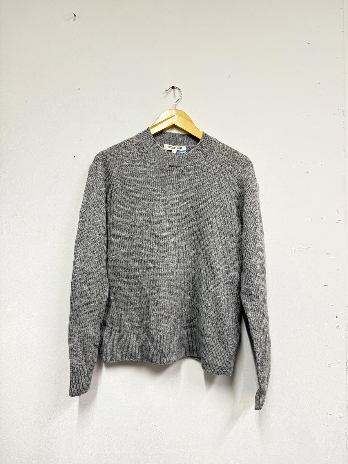Other Grey Ribbed Knit Sweater, Medium Size ONE SIZE - 1 Thumbnail