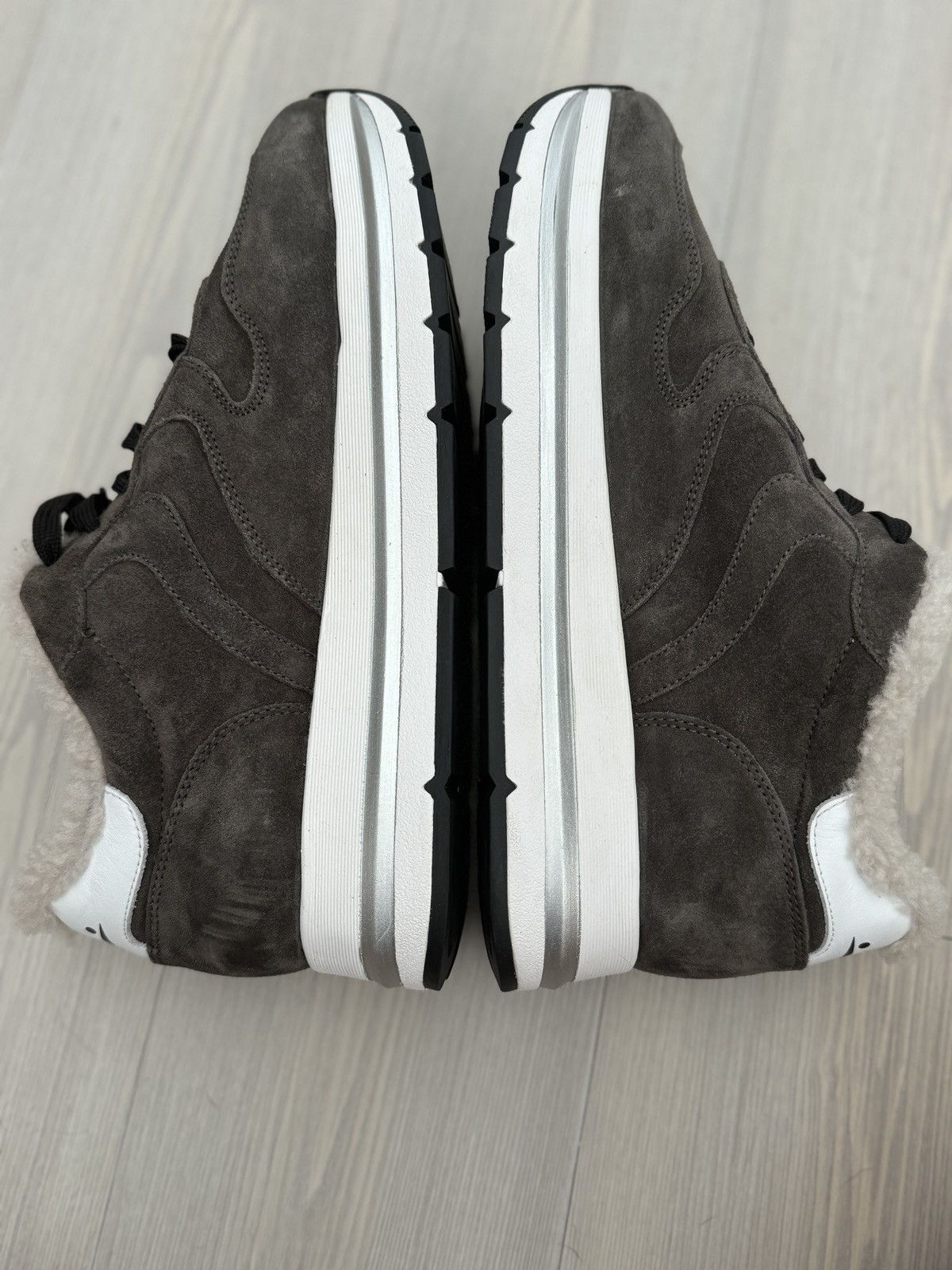 Other Voile Blanche Maran Genuine Shearling & Suede Sneaker Size US 12 / IT 42 - 8 Thumbnail