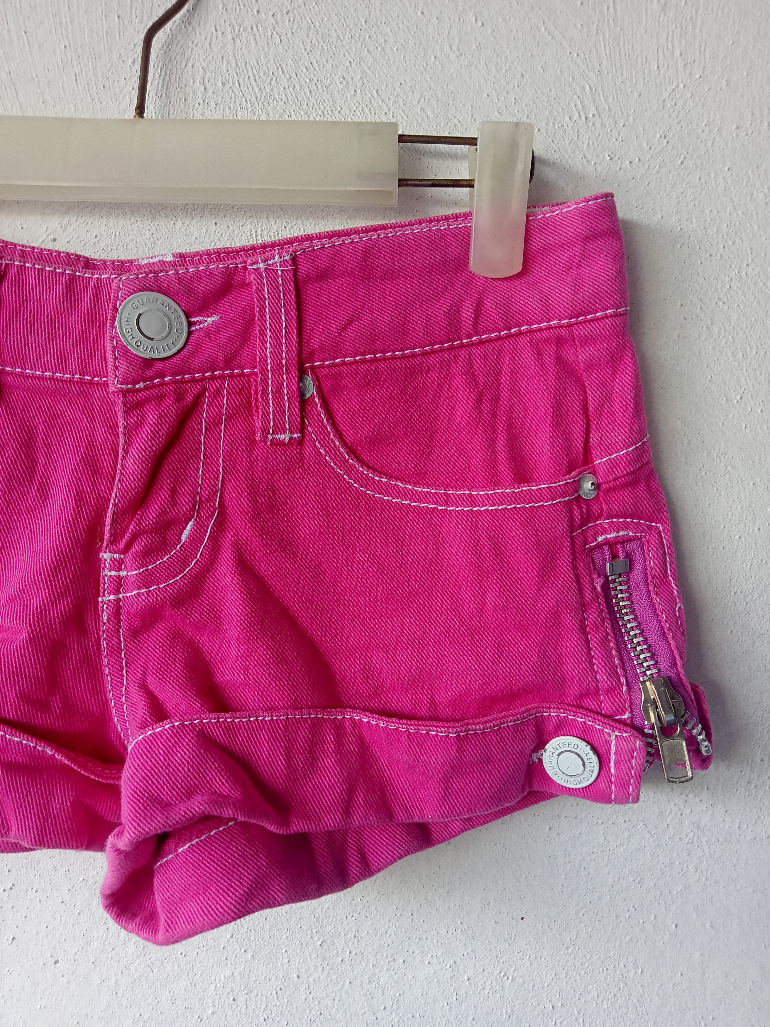 Japanese Brand × Seditionaries Japanese Brand Side Zipper Pink Short Denim size 27" Size 27" / US 4 / IT 40 - 2 Thumbnail