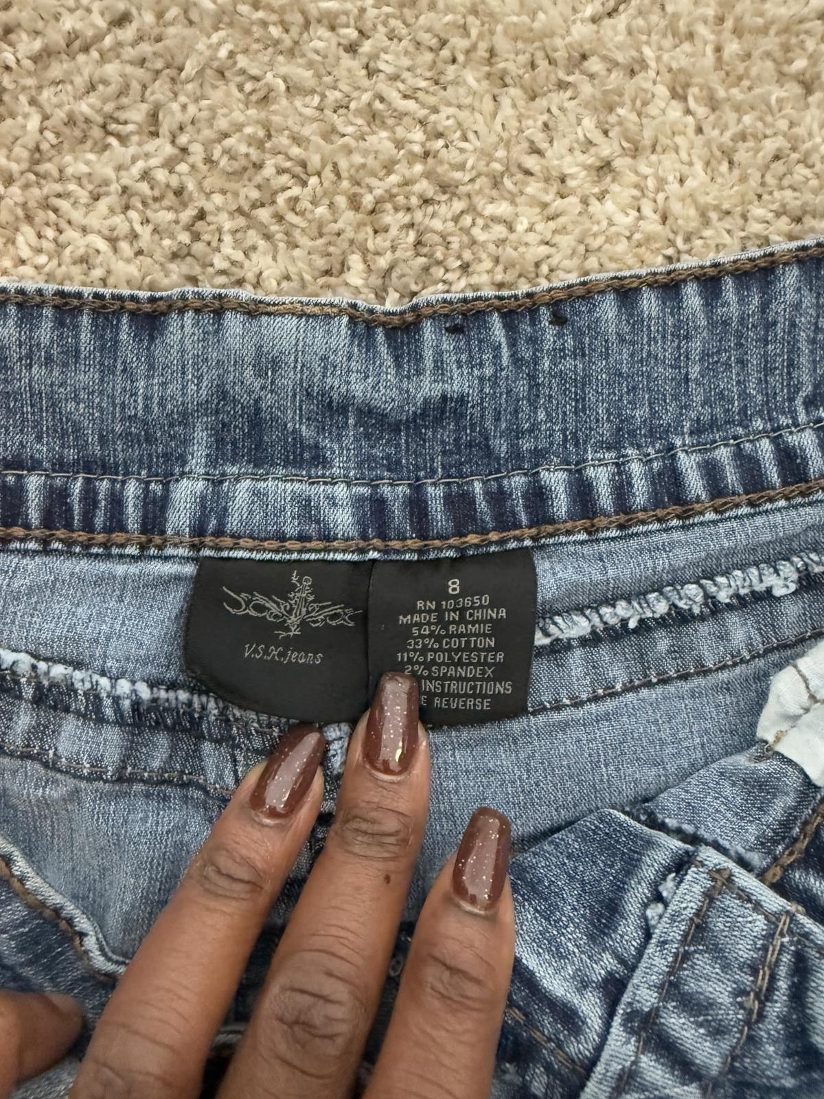 Designer Vintage Y2K Soft Grunge high waist denim jean skirt Size 32" / US 10 / IT 46 - 7 Thumbnail