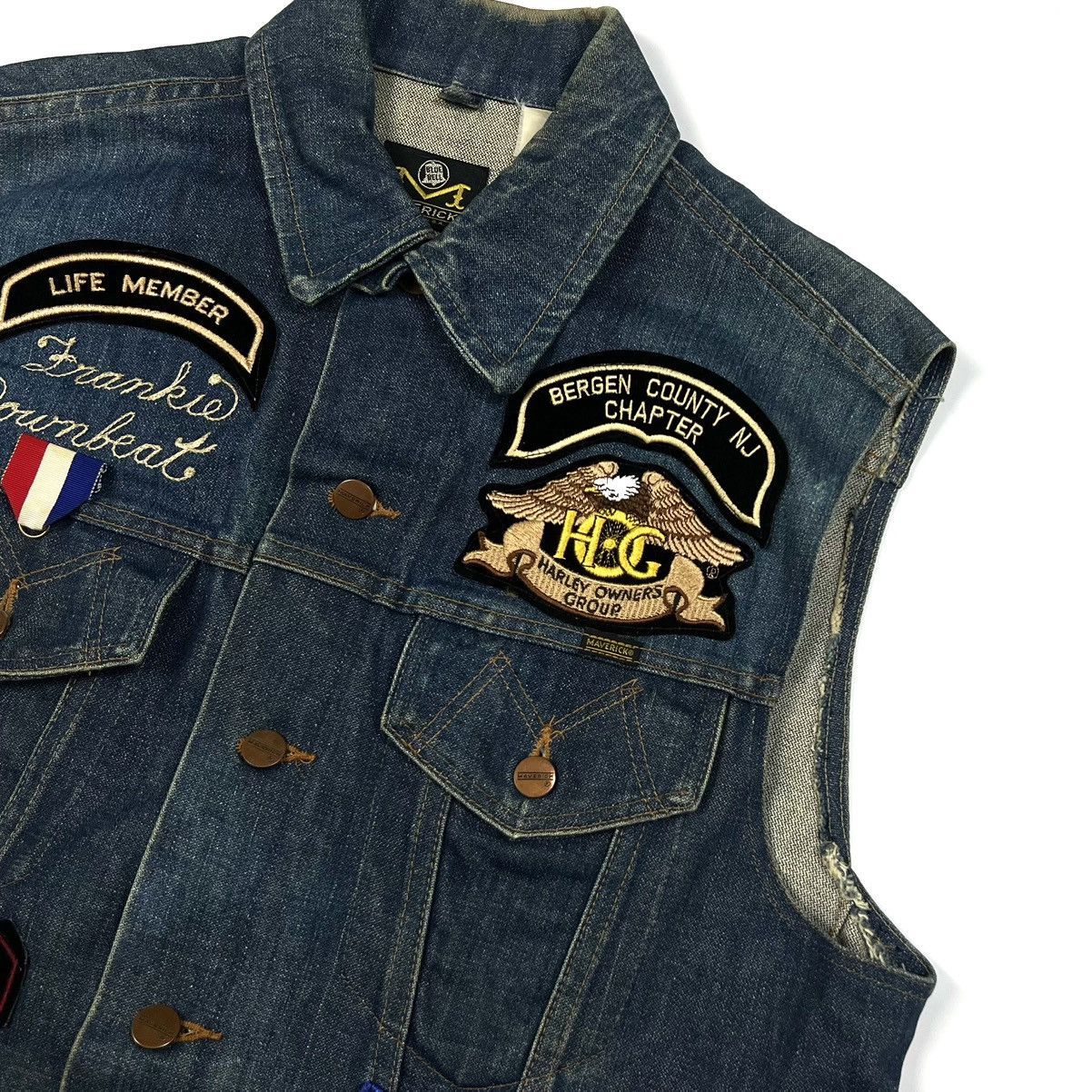 Vintage Vintage Maverick Blue Bell Patched Denim Vest Made In USA Size US M / EU 48-50 / 2 - 10 Thumbnail