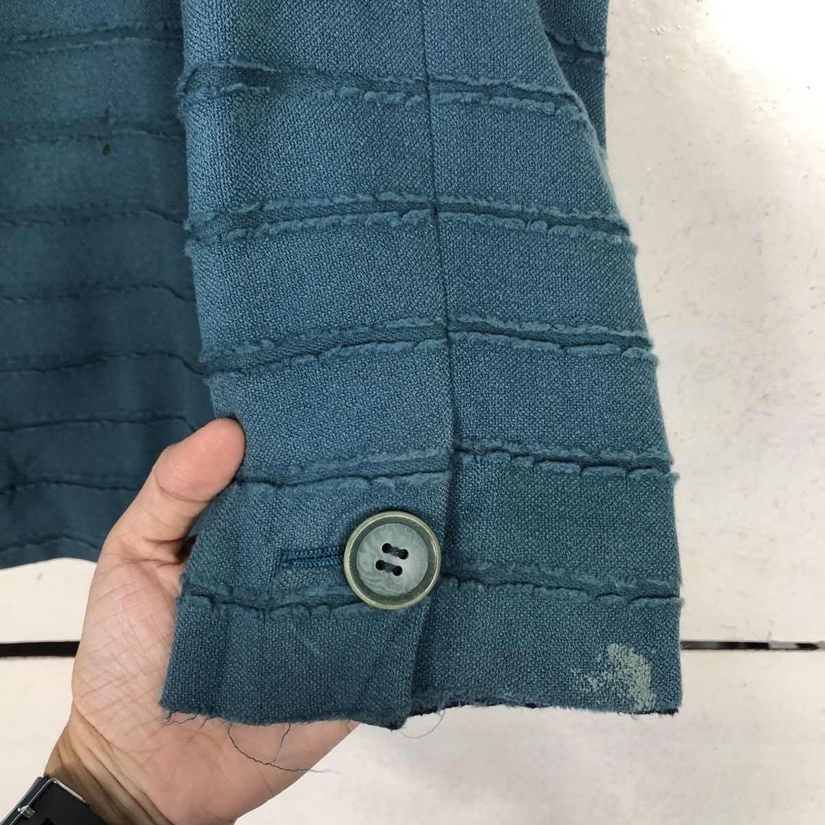 Romeo Gigli 🔥VINTAGE PLEATED JACKET BUTTON ROMEO GIGLI DOUBLE COLLAR Size US M / EU 48-50 / 2 - 16 Thumbnail