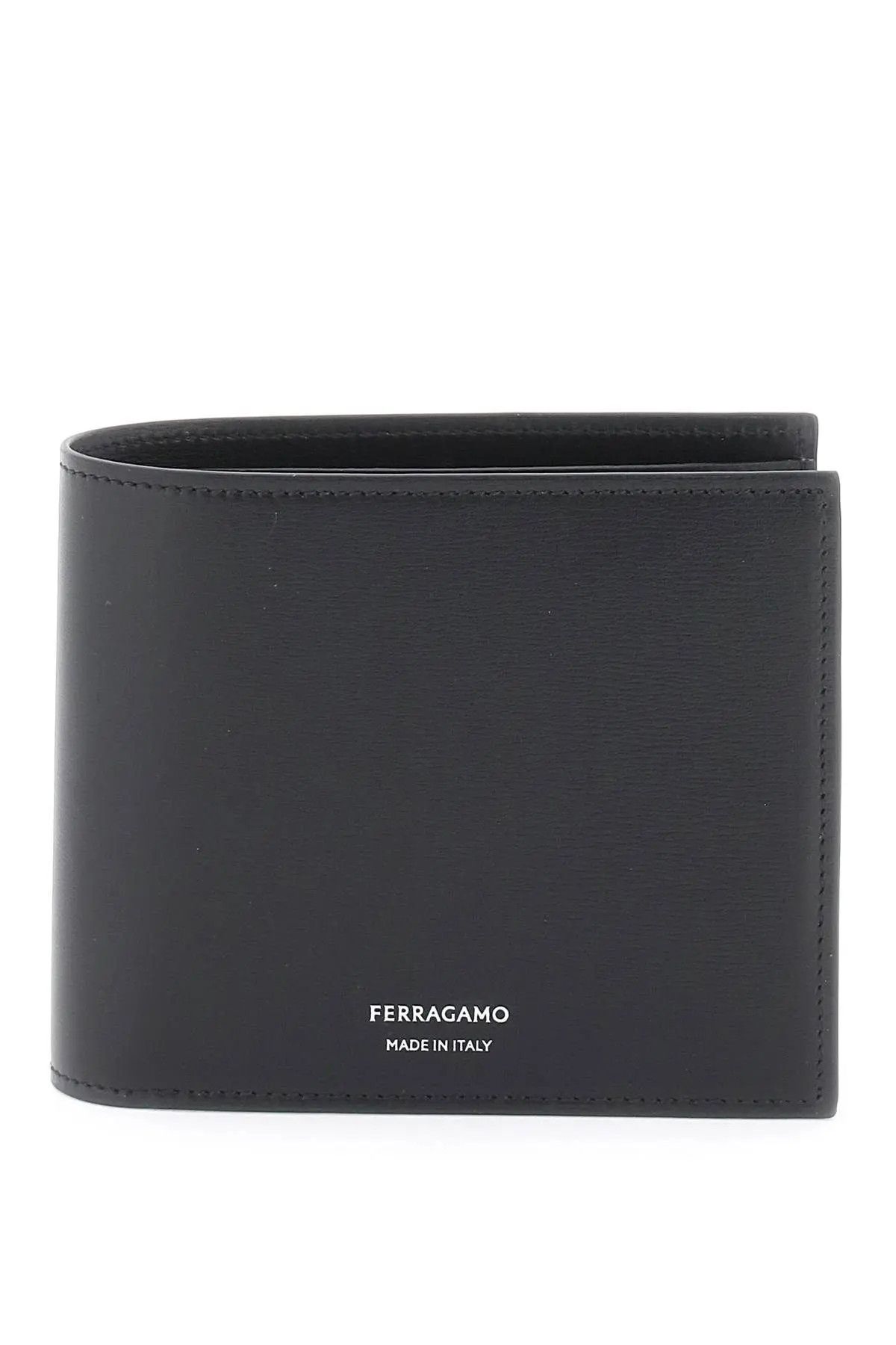 image of Salvatore Ferragamo O1S22I1N0324 Size-Os Bi-Fold Wallet In Black, Men's