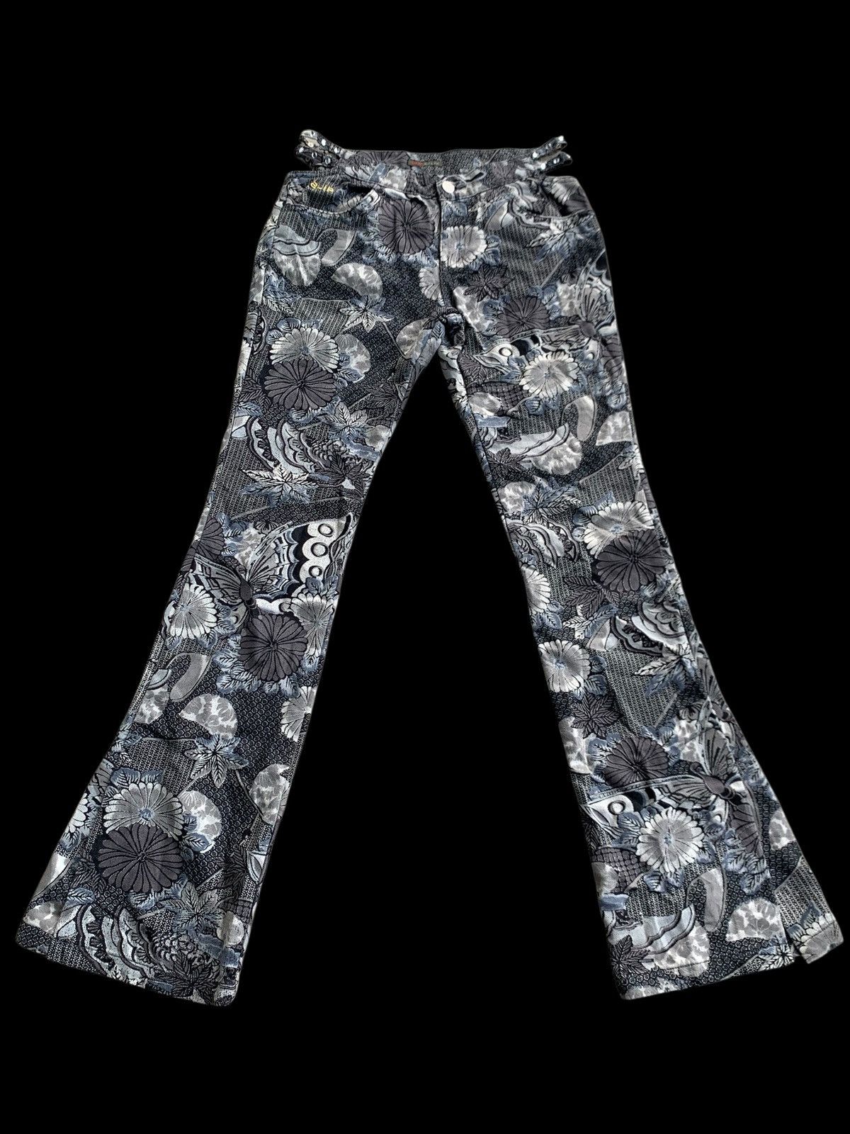 If Six Was Nine × Japanese Brand × Vintage Ladies FLARES Retro Flower Bell Bottoms Hippie vtg trousers Size 28" / US 6 / IT 42 - 4 Thumbnail