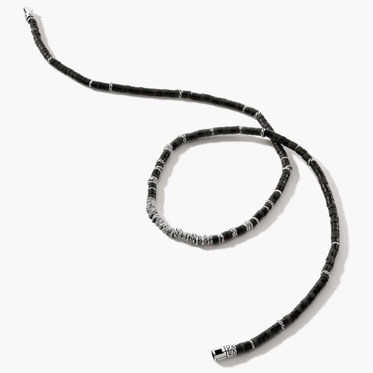 John Hardy JOHN HARDY Black Onyx Heishi Silver Necklace 22” Size ONE SIZE - 2 Thumbnail