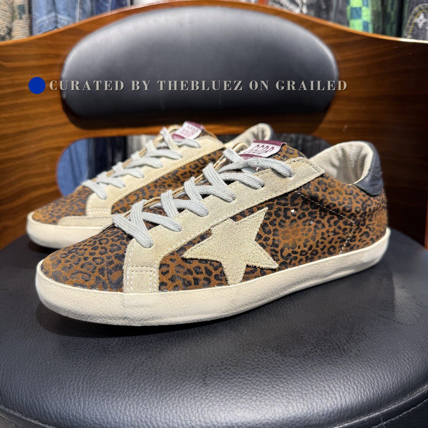 Golden Goose GGDB Leopard Leather Distressed Sneakers Size US 7 / IT 37 - 1 Thumbnail